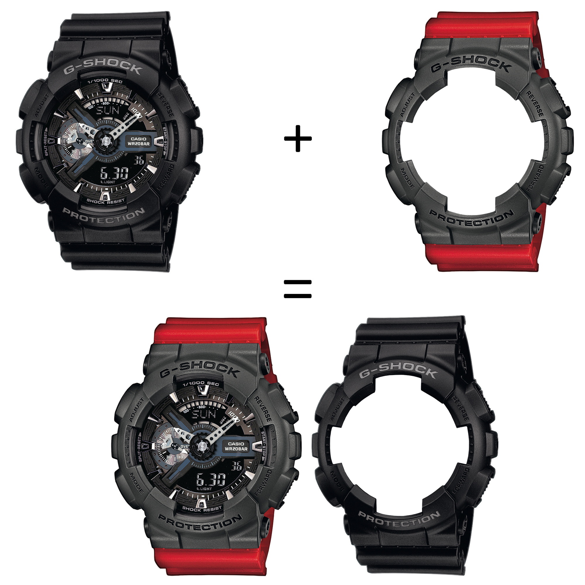 Casio SET GA-110-1BER + BEZEL 10467795 + PASEK 10395226 zegarek - miniatura 2