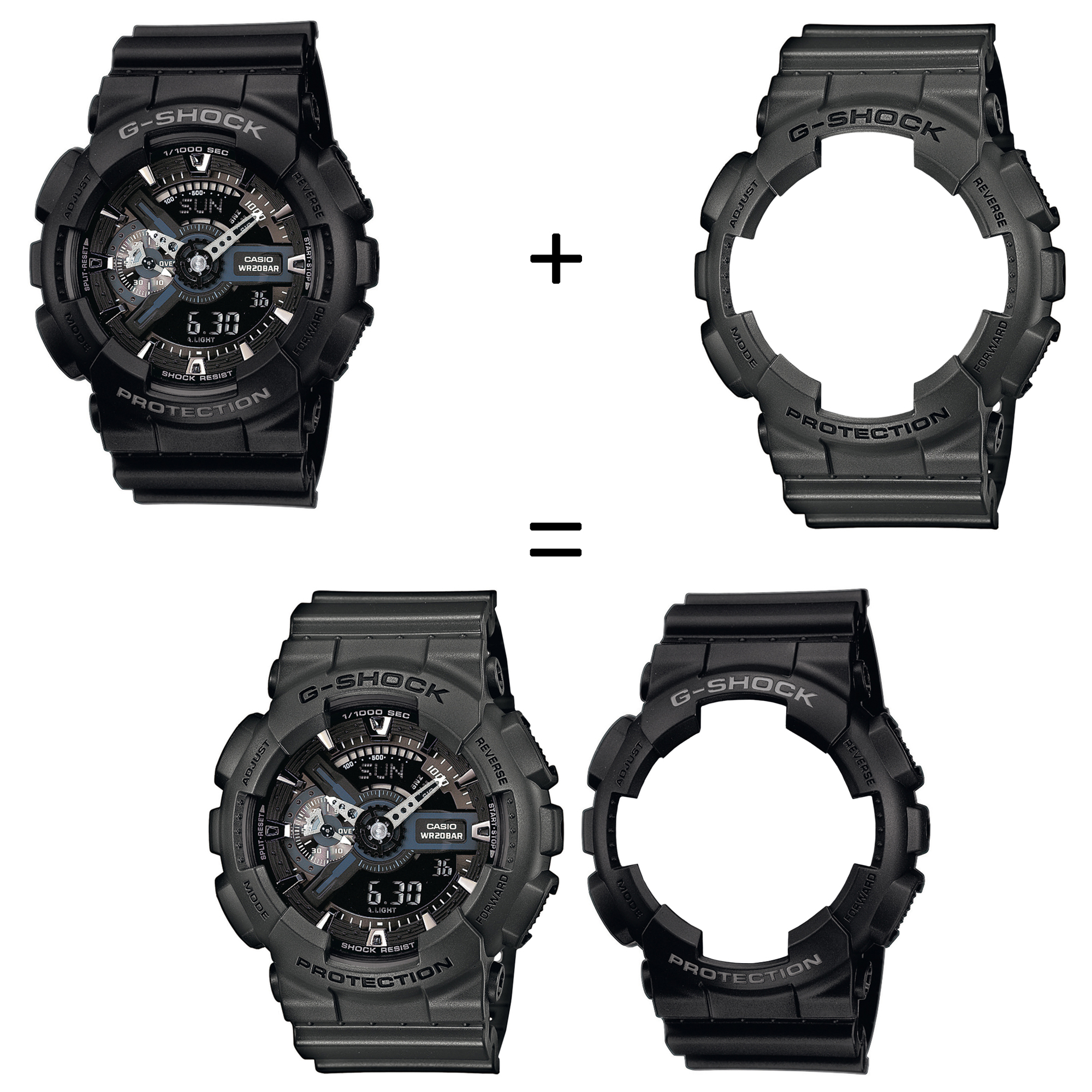 Casio SET GA-110-1BER + BEZEL 10467795 + PASEK 10467764 zegarek - miniatura 2