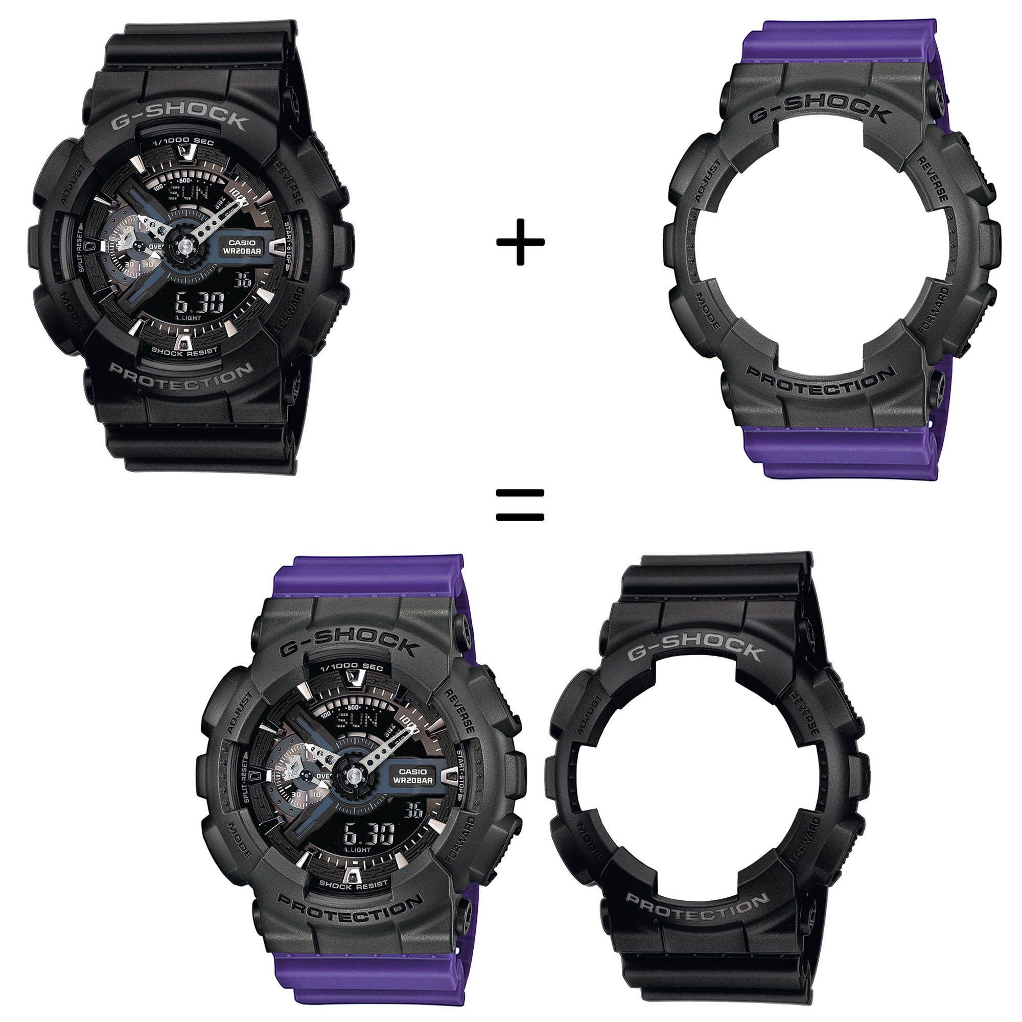 Casio SET GA-110-1BER + BEZEL 10467795 + PASEK 10498156 zegarek - miniatura 2