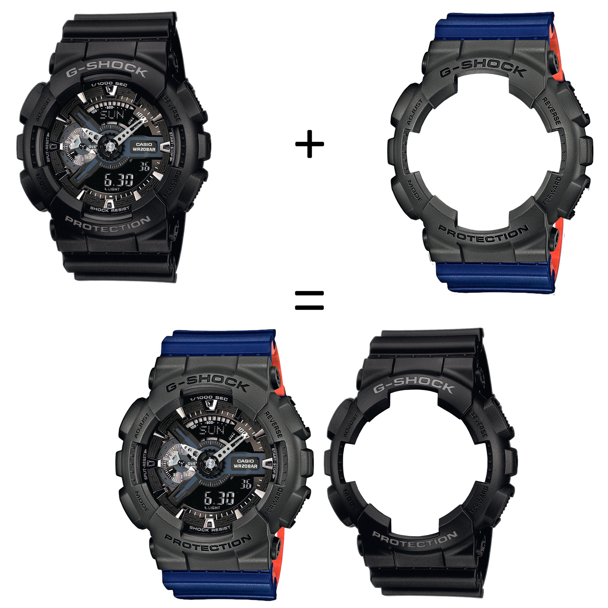 Casio SET GA-110-1BER + BEZEL 10467795 + PASEK 10527467 zegarek - miniatura 2
