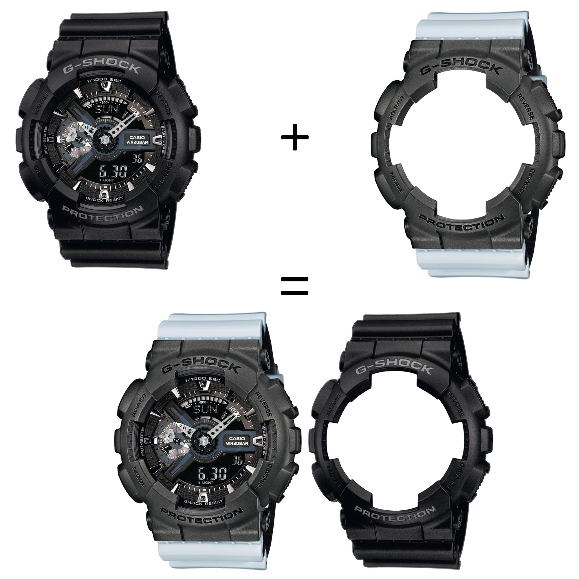Casio SET GA-110-1BER + BEZEL 10467795 + PASEK 10527469 zegarek - miniatura 2