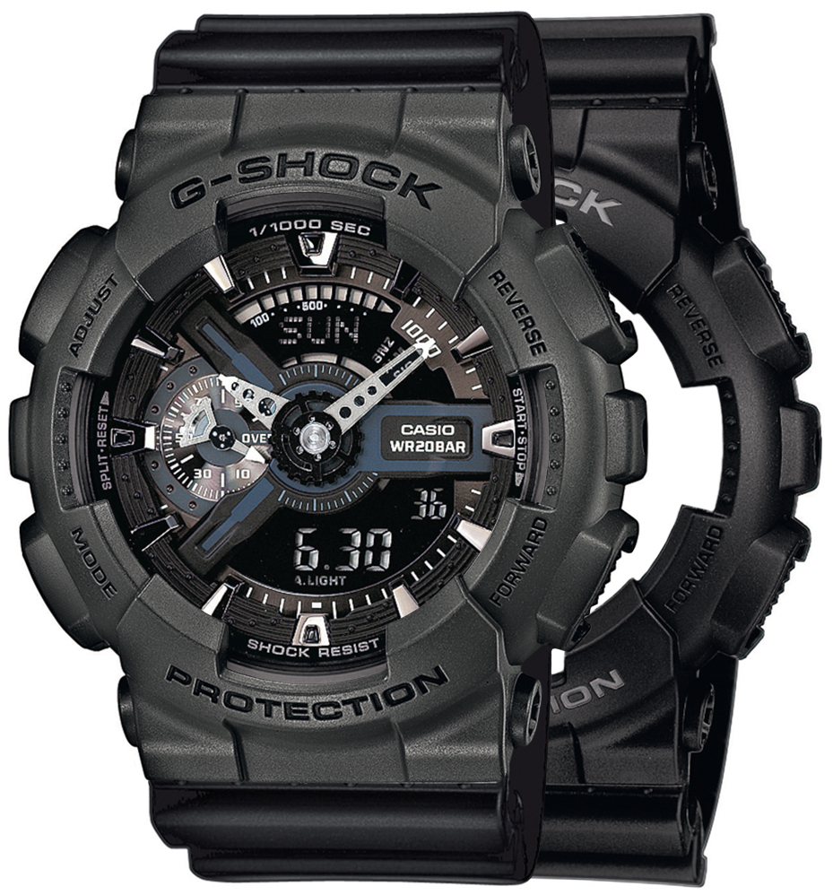 G-SHOCK SET GA-110-1BER + BEZEL 10467795 + PASEK 10536683