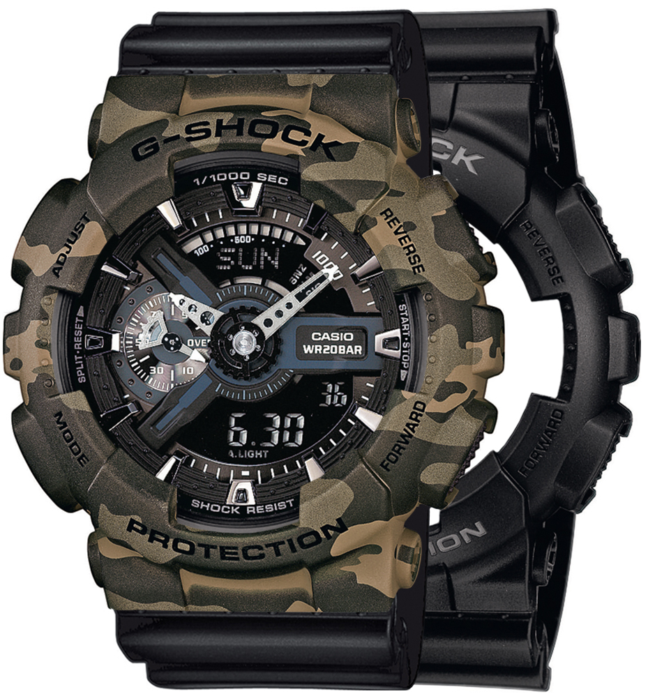 G-SHOCK SET GA-110-1BER + BEZEL 10507070 + PASEK 10536683