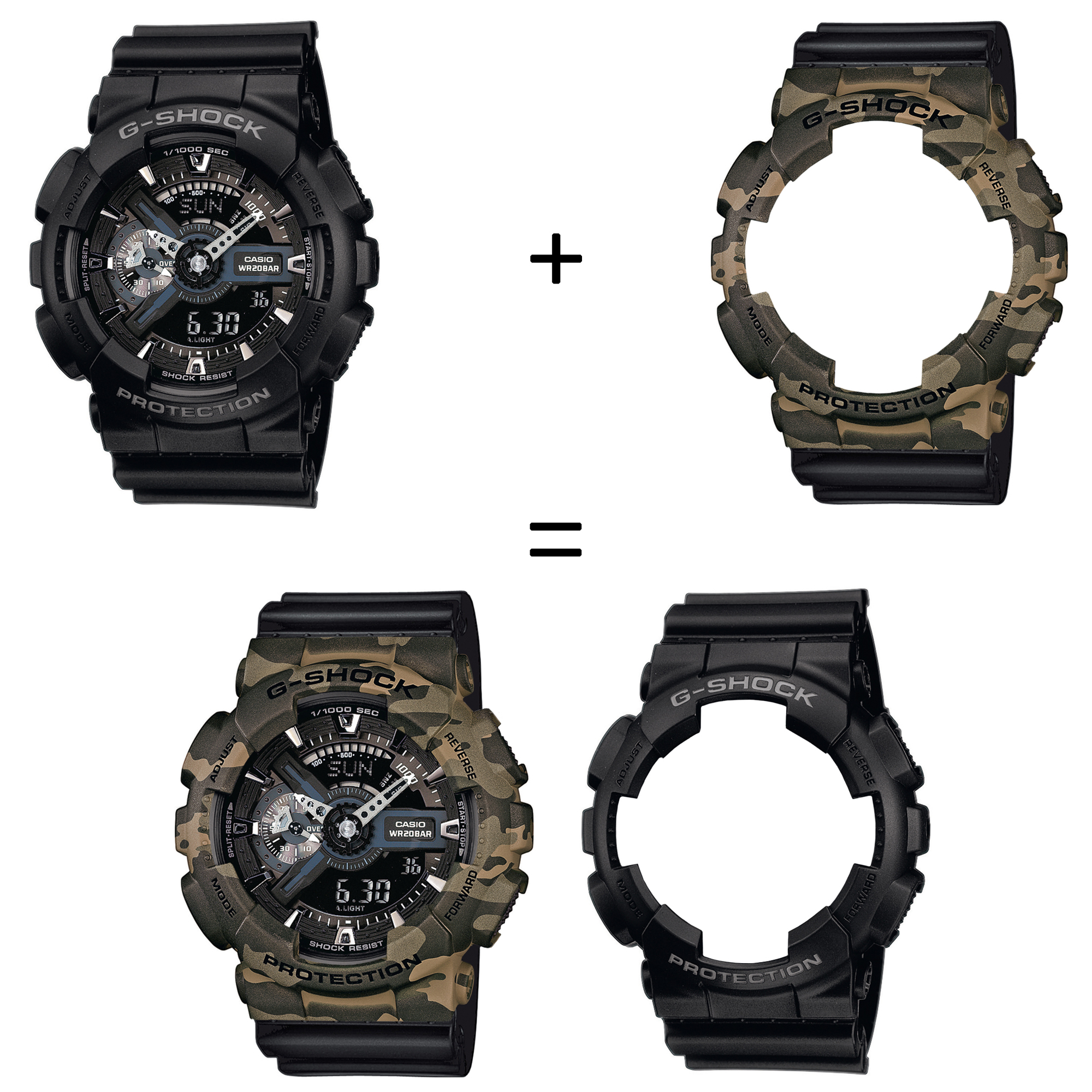 Casio SET GA-110-1BER + BEZEL 10507070 + PASEK 10536683 zegarek - miniatura 2