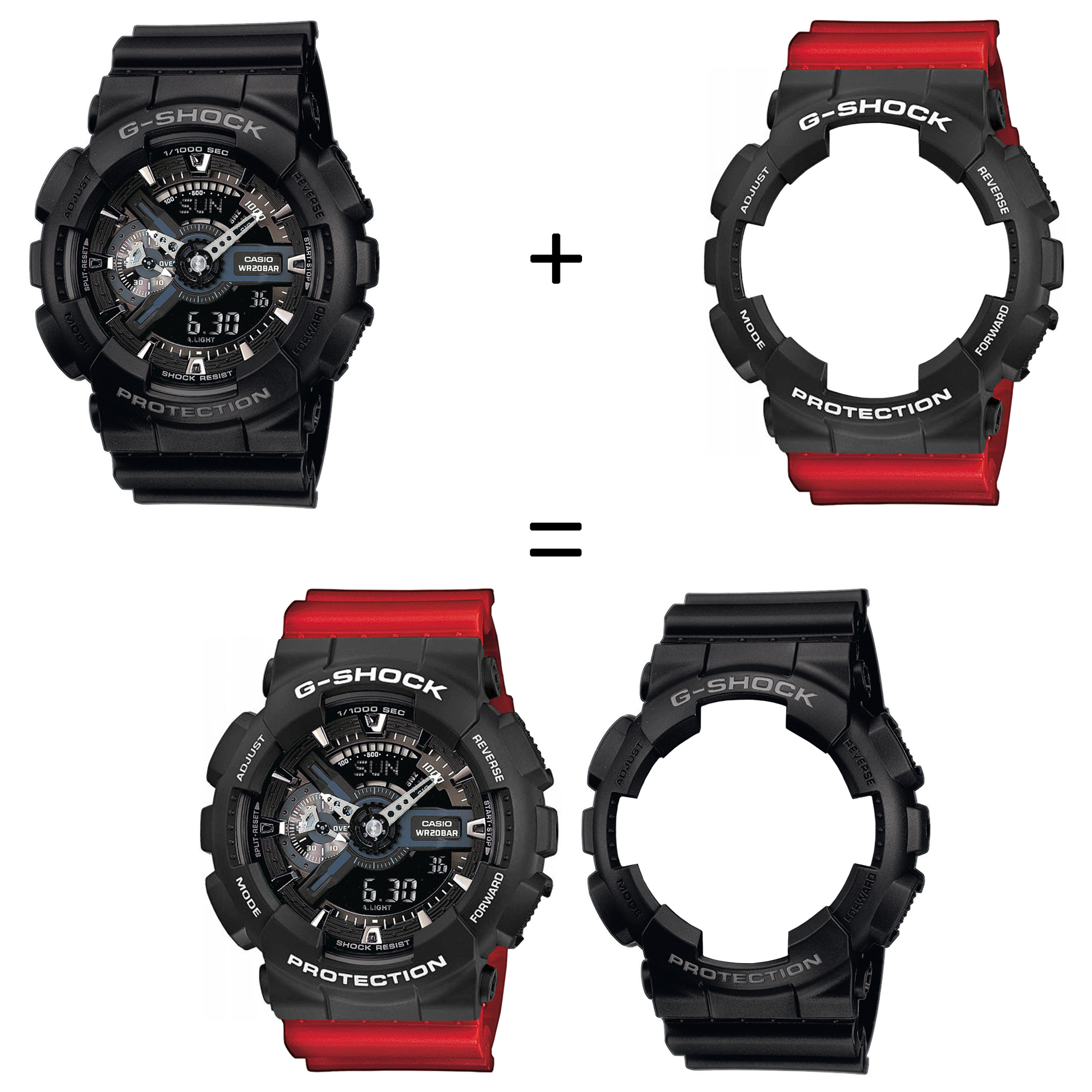 Casio SET GA-110-1BER + BEZEL 10508136 + PASEK 10395226 zegarek - miniatura 2
