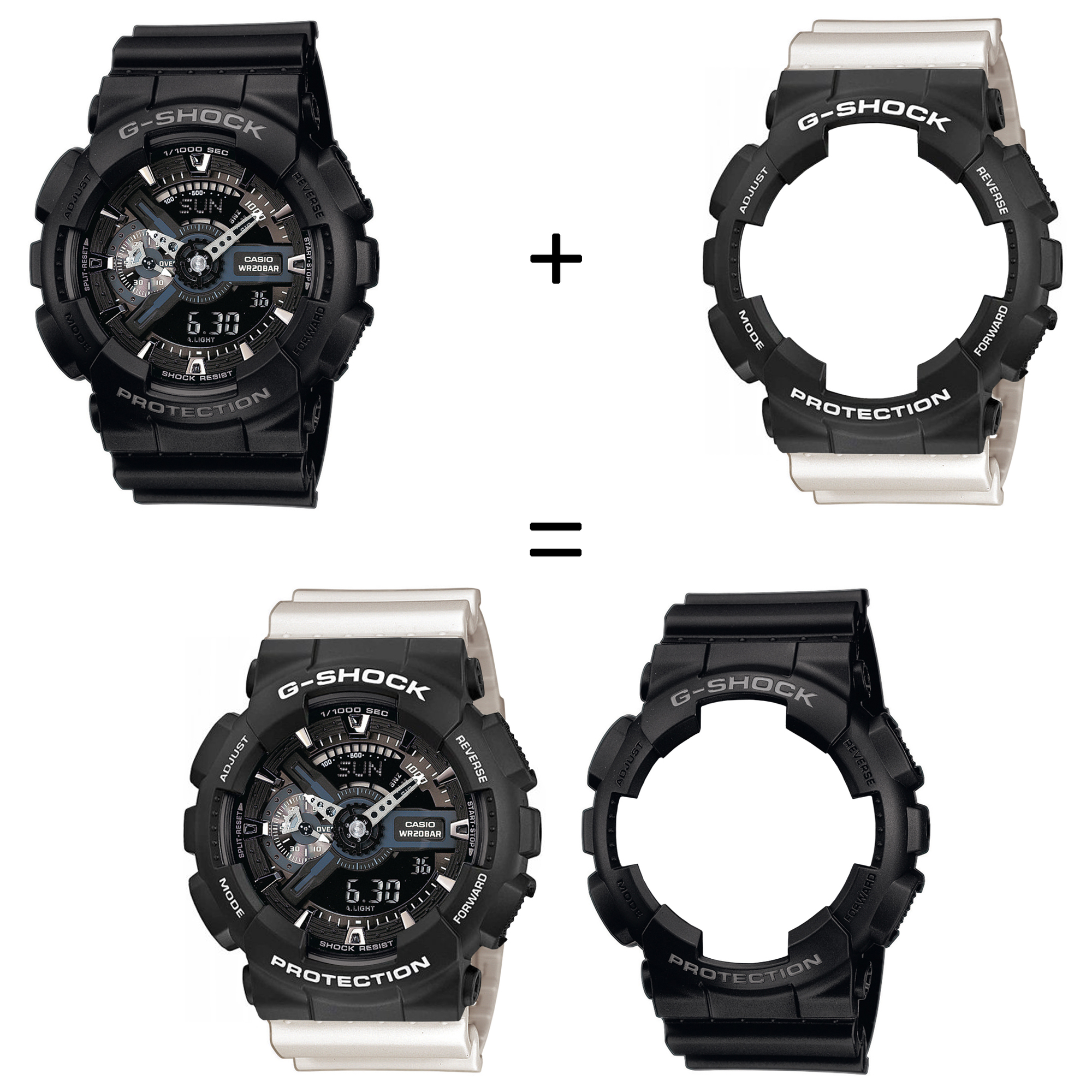 Casio SET GA-110-1BER + BEZEL 10508136 + PASEK 10395227 zegarek - miniatura 2