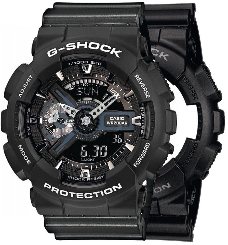  Casio G-SHOCK SET GA-110-1BER + BEZEL 10508136 + PASEK 10467764 