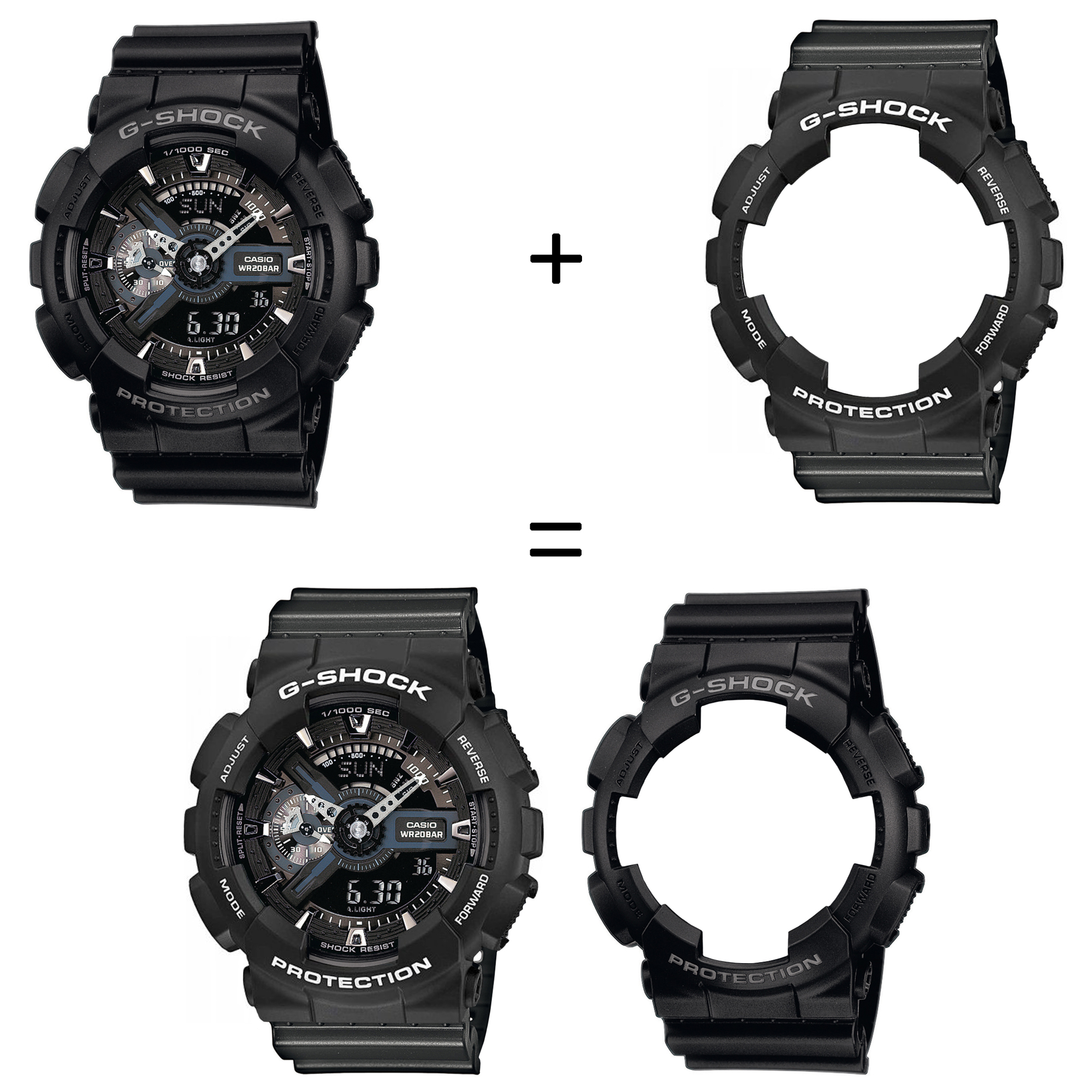 Casio SET GA-110-1BER + BEZEL 10508136 + PASEK 10467764 zegarek - miniatura 2