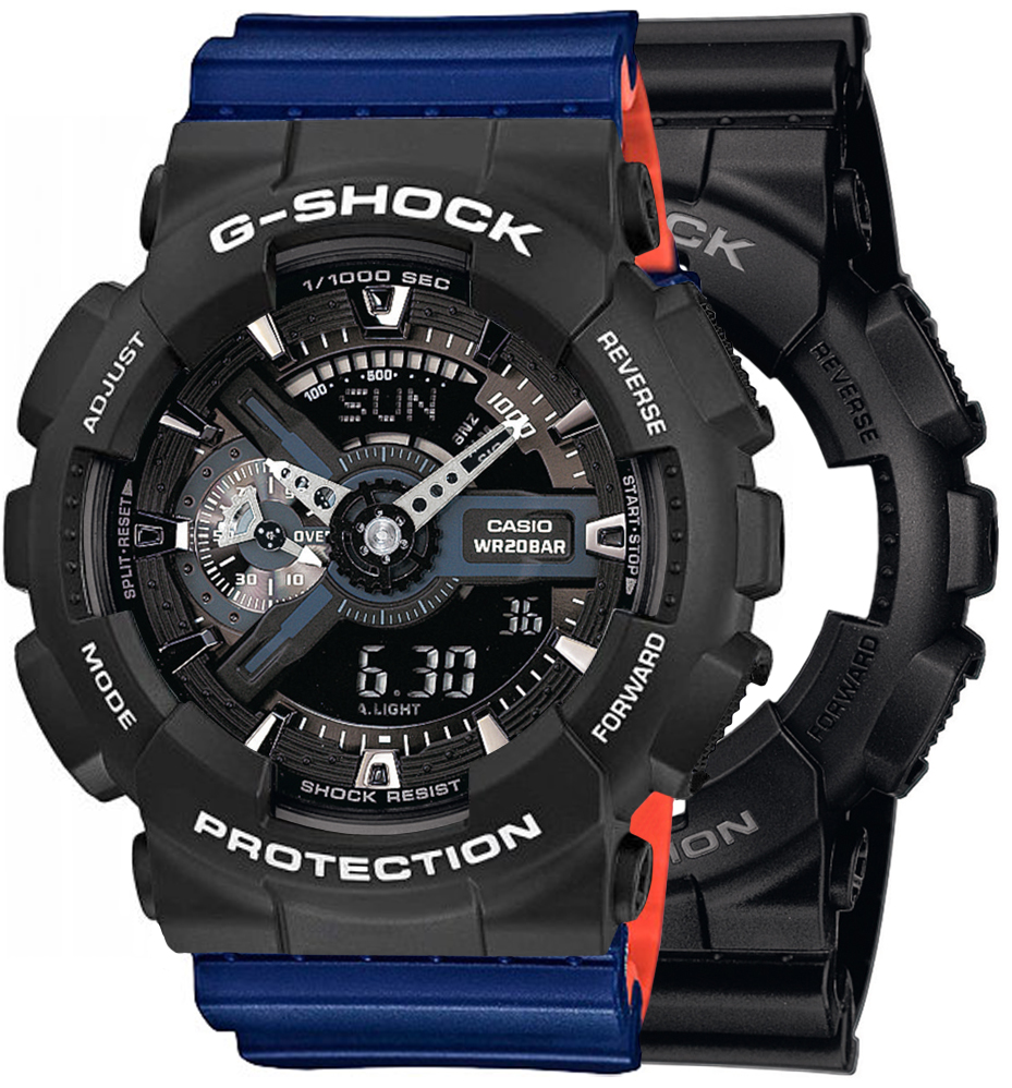 G-SHOCK SET GA-110-1BER + BEZEL 10508136 + PASEK 10527467