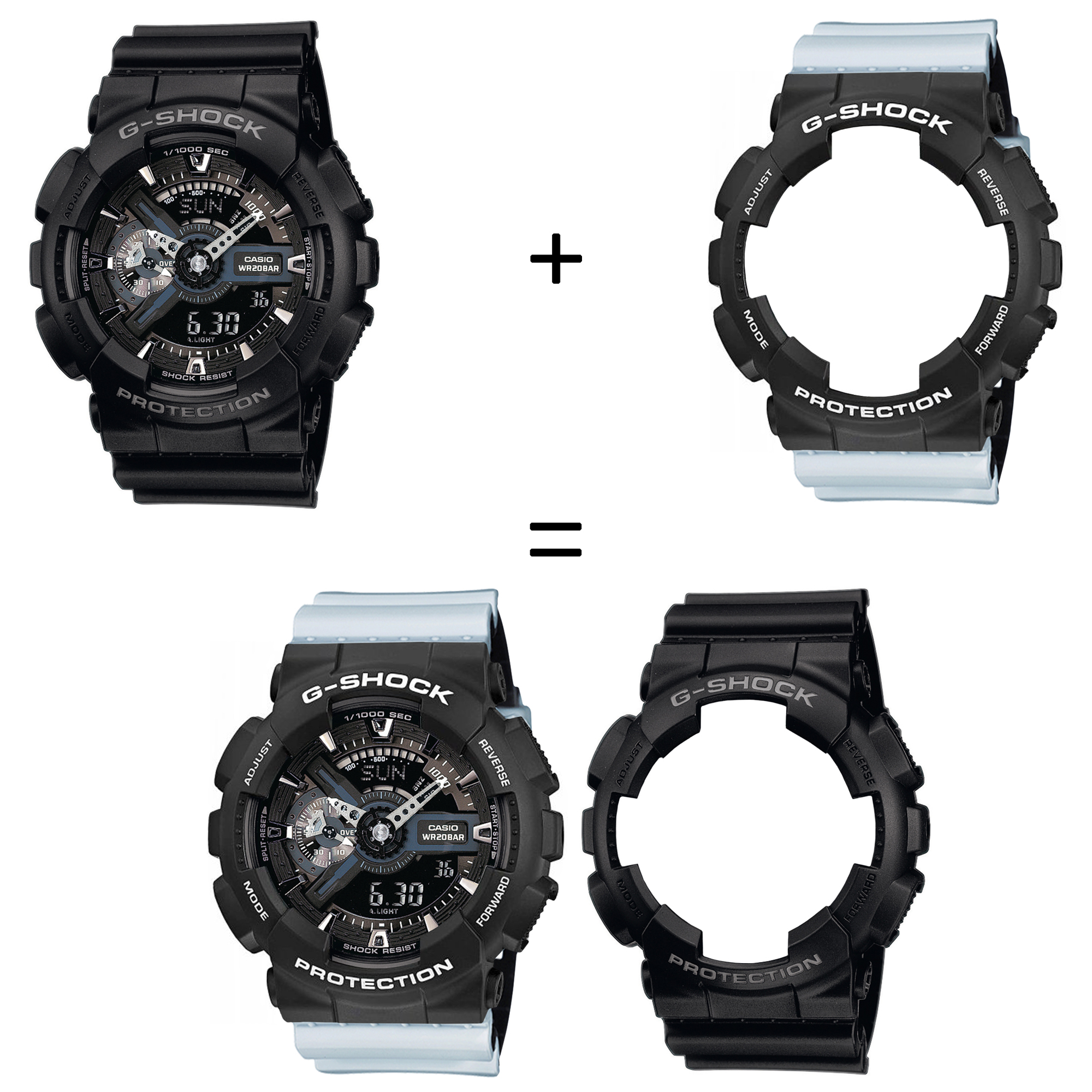 Casio SET GA-110-1BER + BEZEL 10508136 + PASEK 10527469 zegarek - miniatura 2