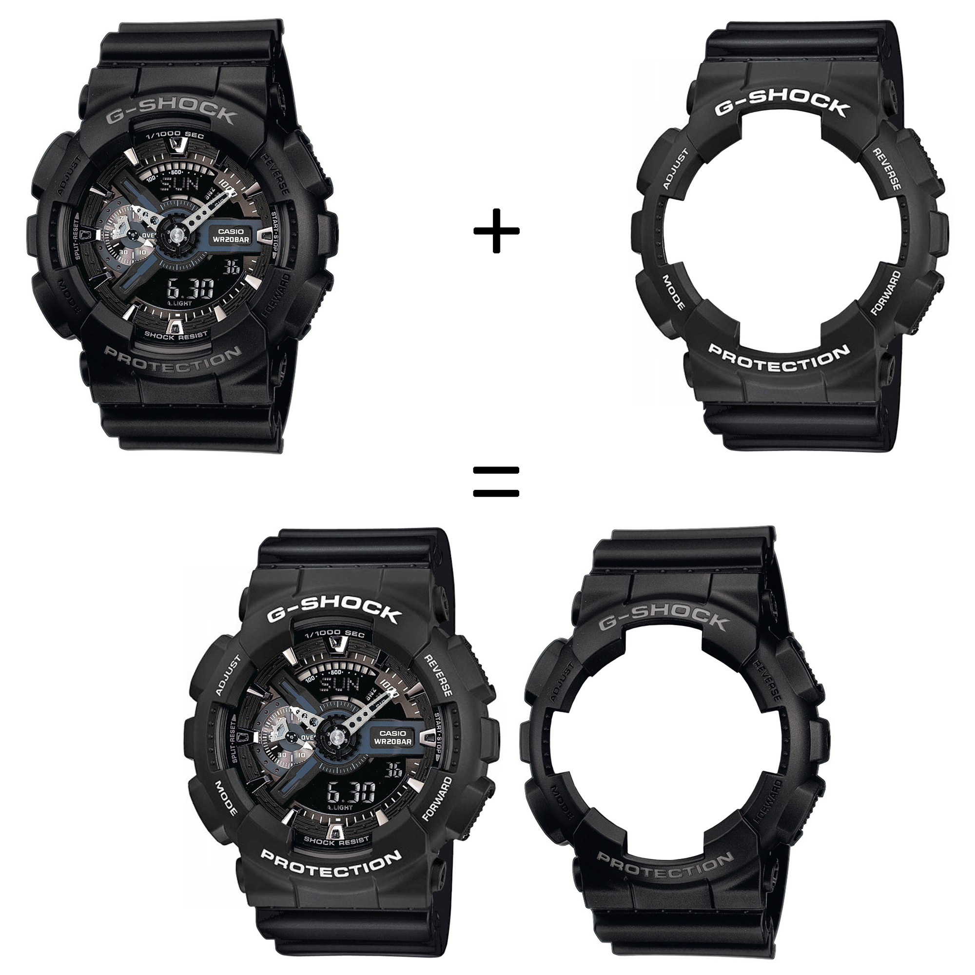 Casio SET GA-110-1BER + BEZEL 10508136 + PASEK 10536683 zegarek - miniatura 2