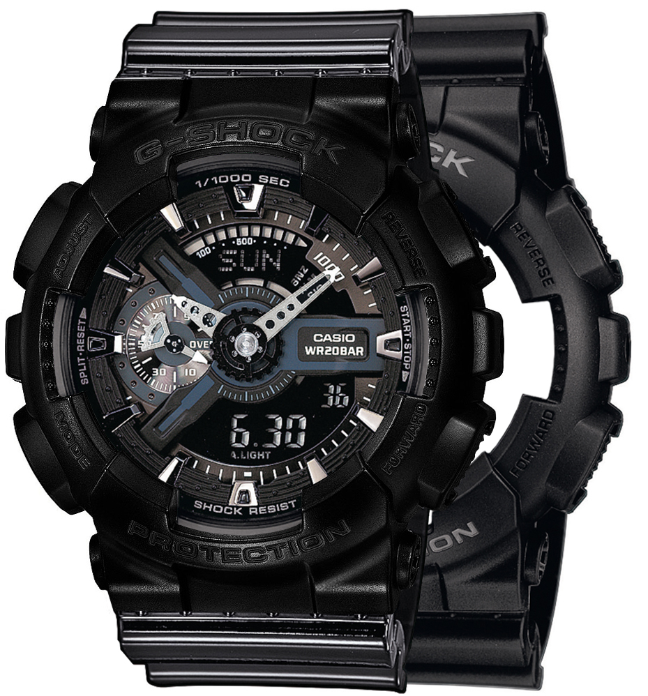 G-SHOCK SET GA-110-1BER + BEZEL 10523429 + PASEK 10378391