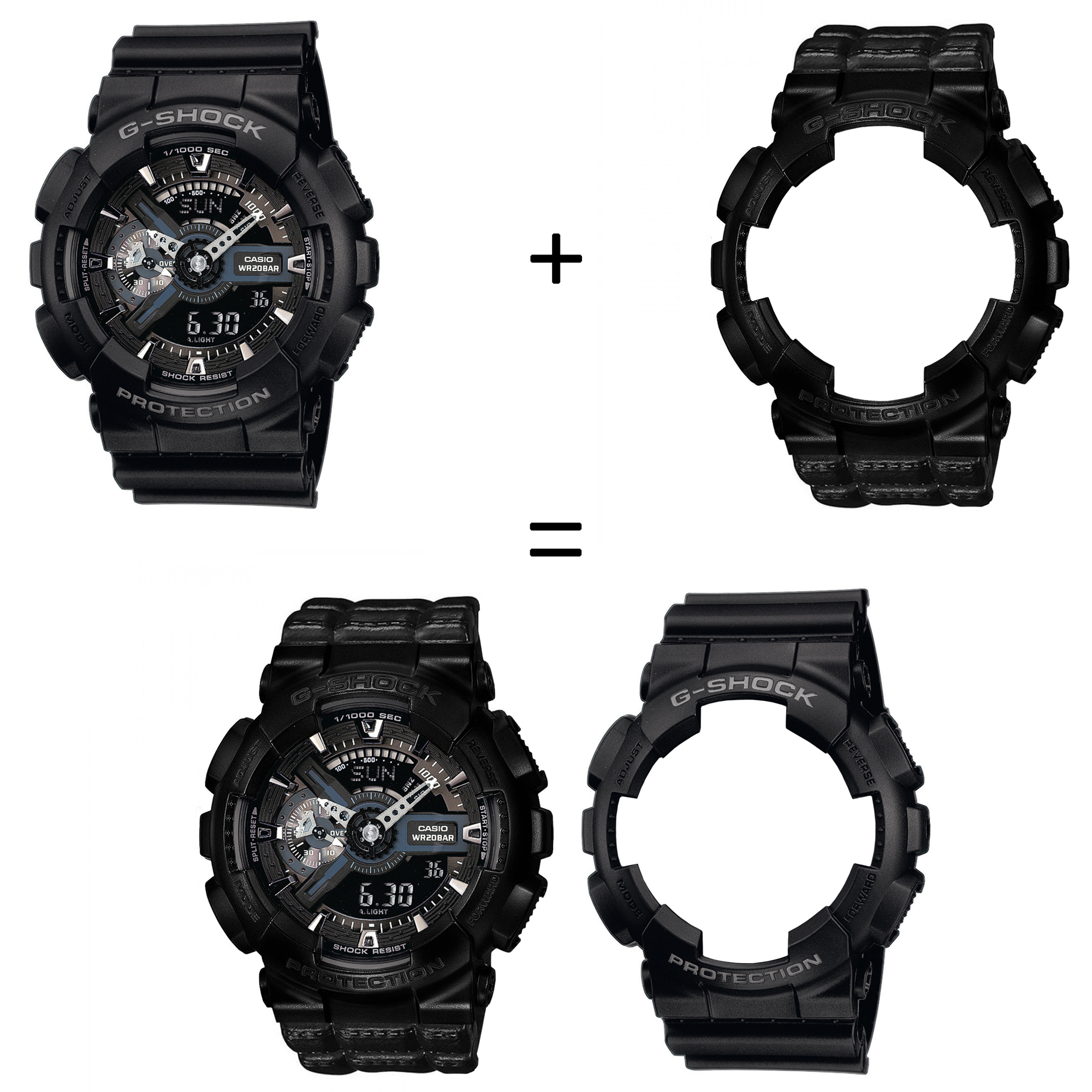 Casio SET GA-110-1BER + BEZEL 10523429 + PASEK 10559686 zegarek - miniatura 2