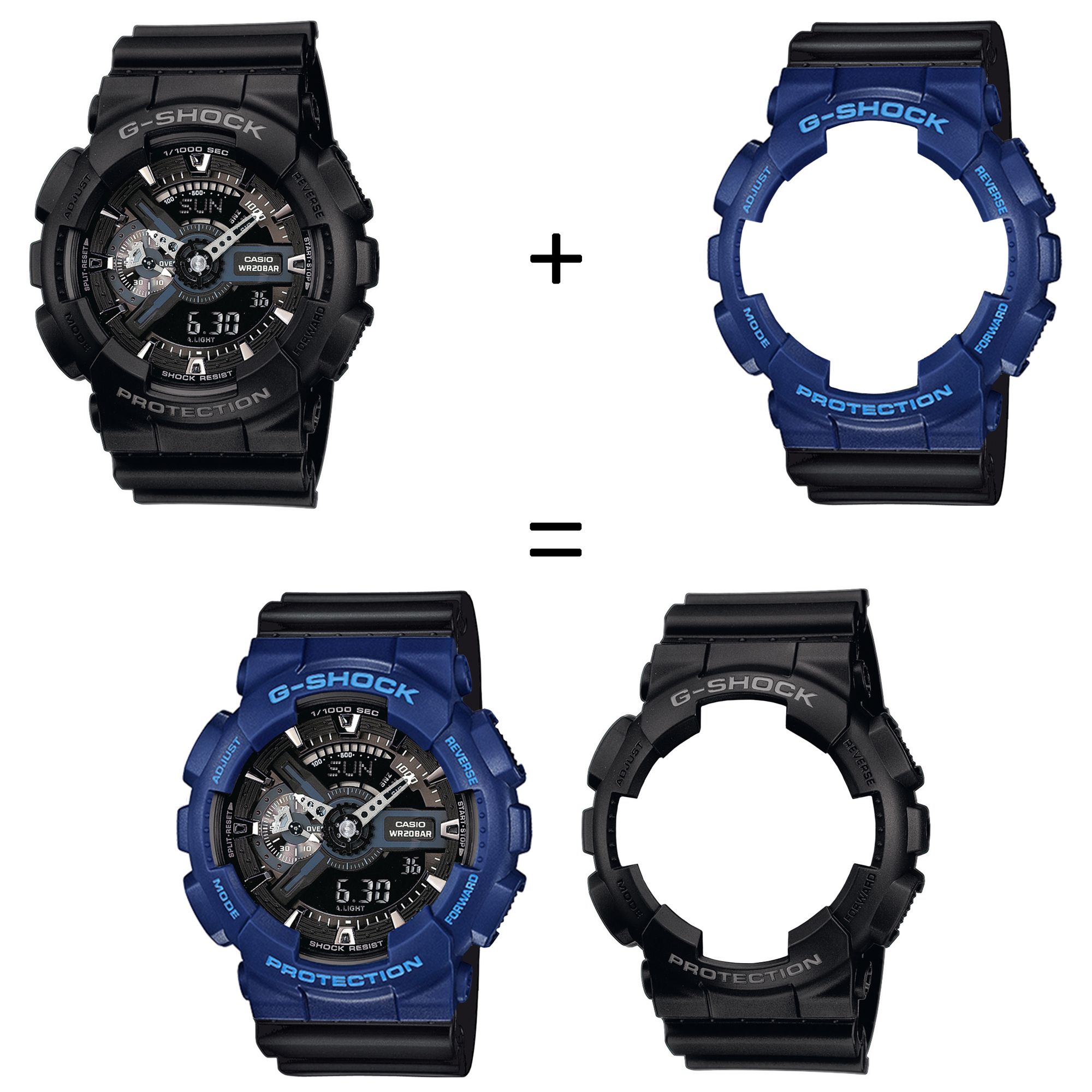 Casio SET GA-110-1BER + BEZEL 10527398 + PASEK 10536683 zegarek - miniatura 2
