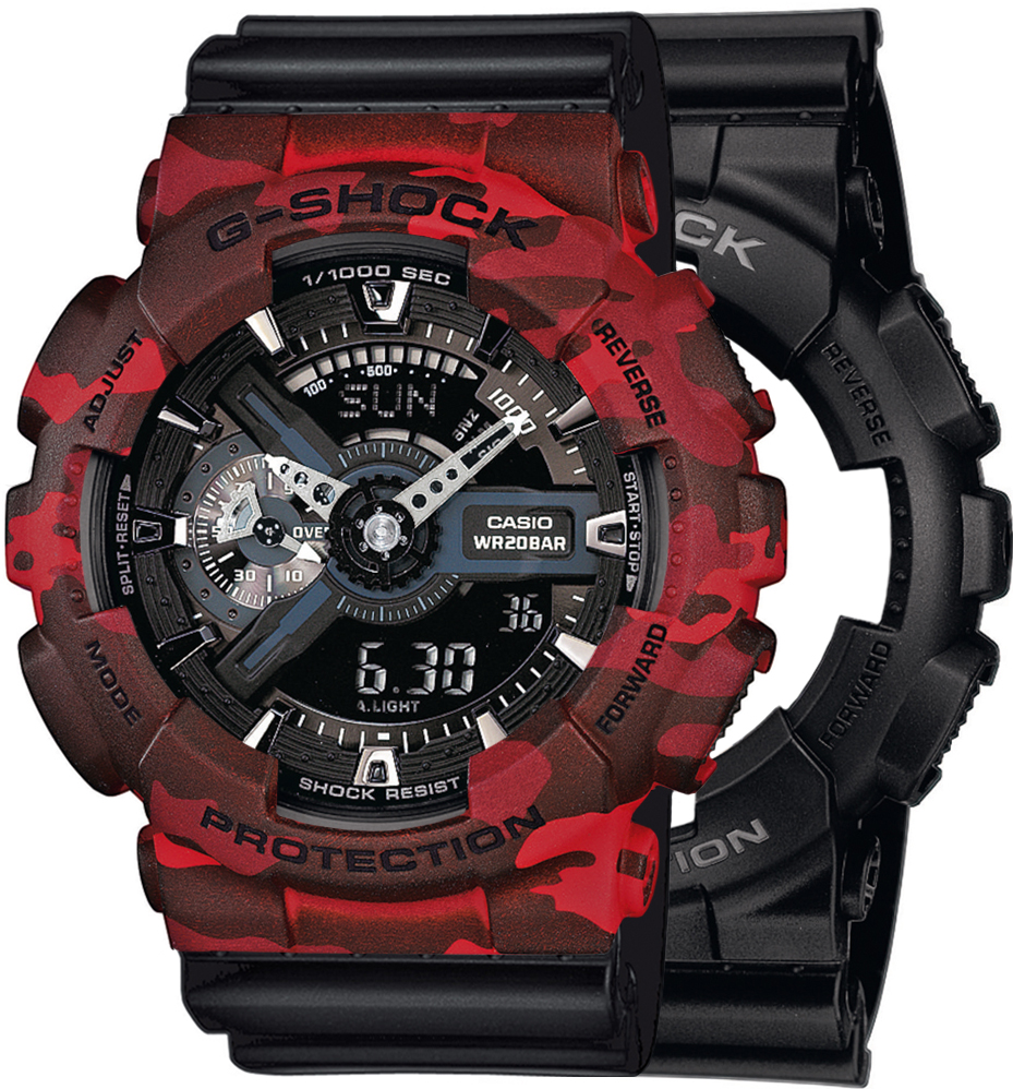 G-SHOCK SET GA-110-1BER + BEZEL 10530688 + PASEK 10347688