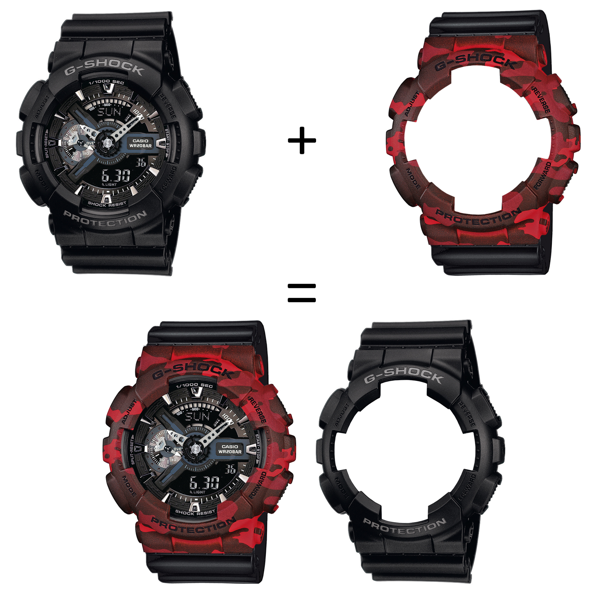 Casio SET GA-110-1BER + BEZEL 10530688 + PASEK 10347688 zegarek - miniatura 2