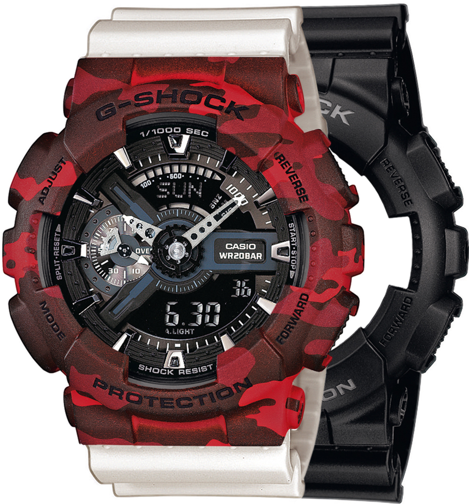 G-SHOCK SET GA-110-1BER + BEZEL 10530688 + PASEK 10395227