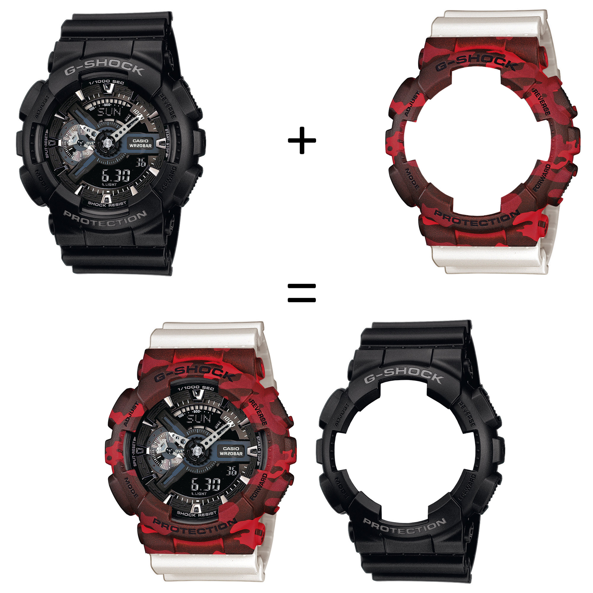 Casio SET GA-110-1BER + BEZEL 10530688 + PASEK 10395227 zegarek - miniatura 2