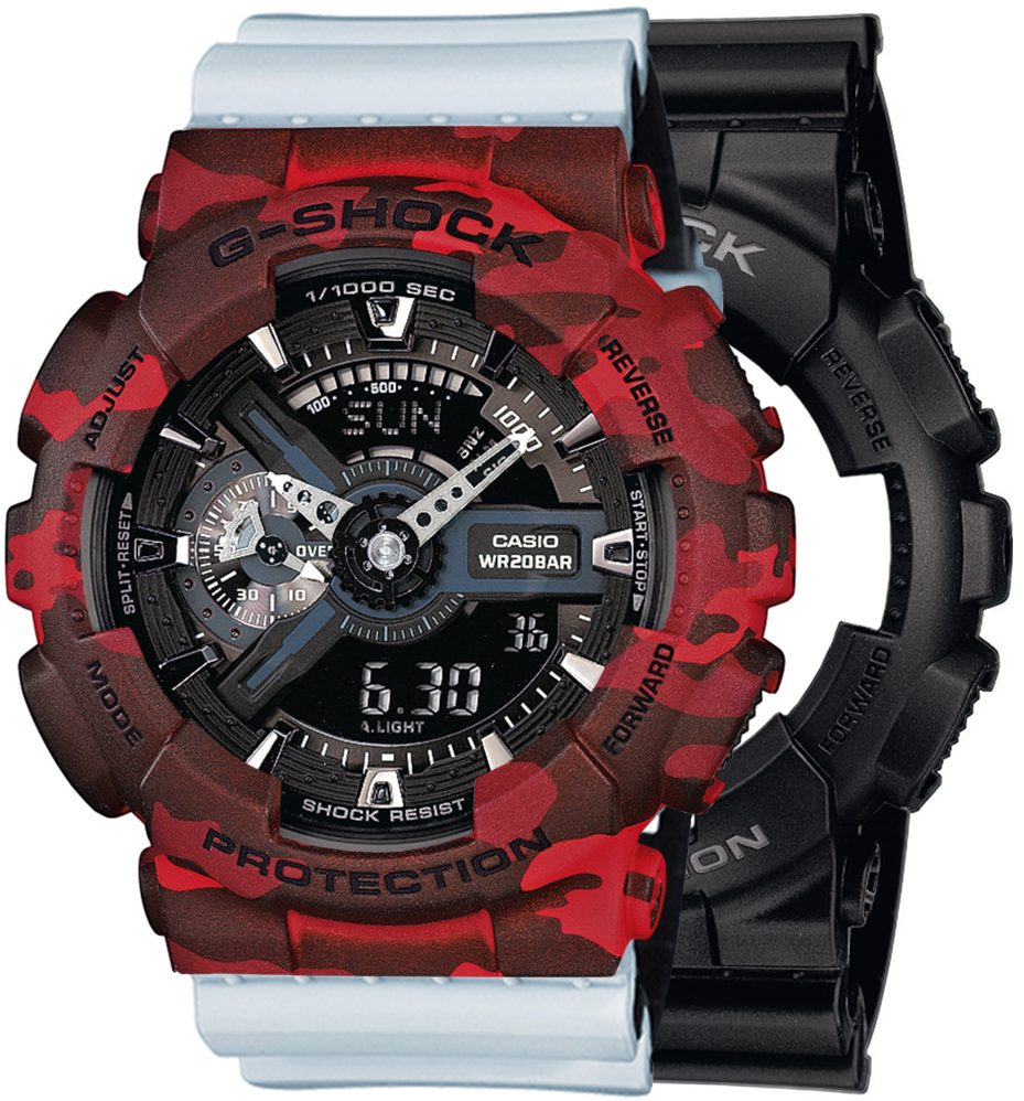 G-SHOCK SET GA-110-1BER + BEZEL 10530688 + PASEK 10527469