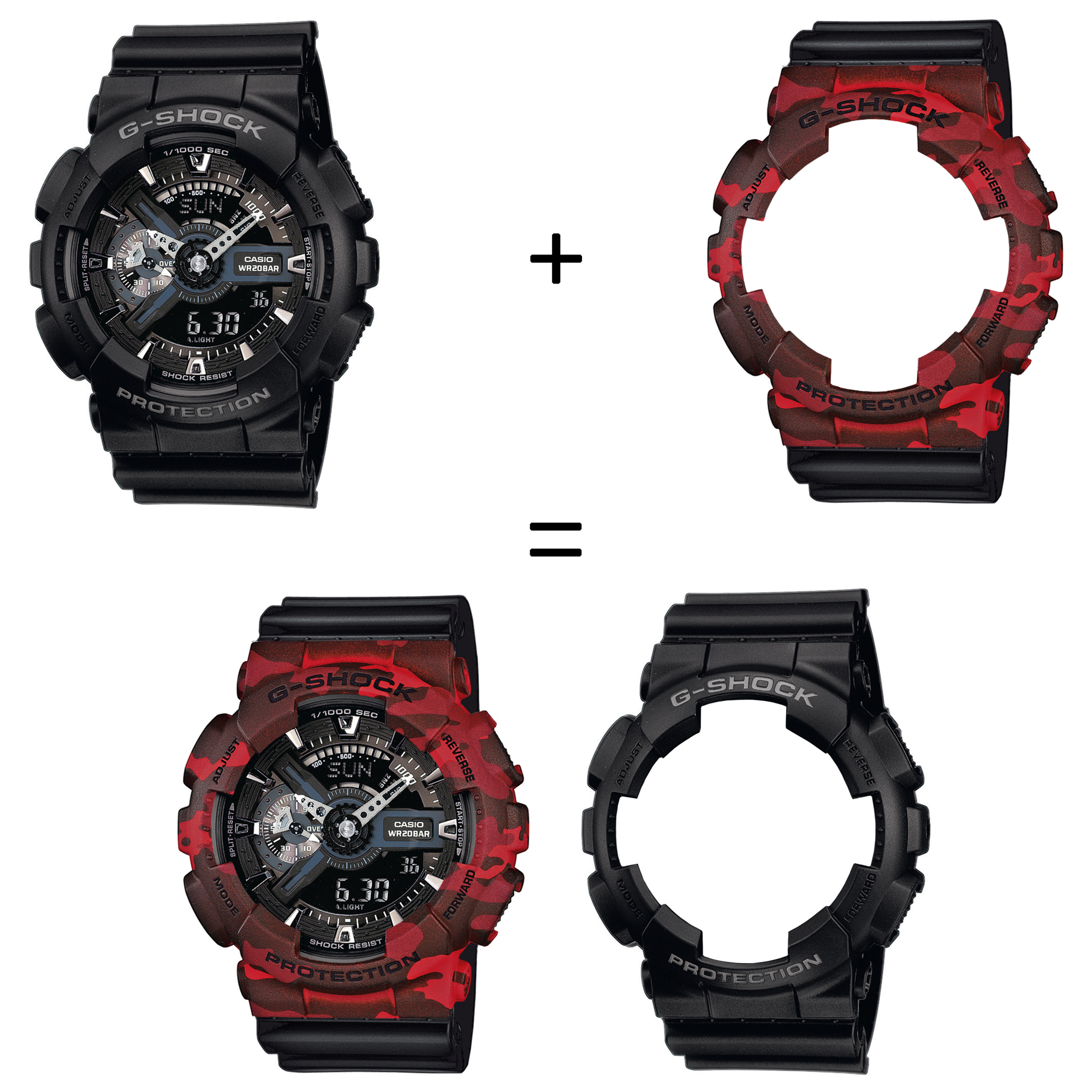 Casio SET GA-110-1BER + BEZEL 10530688 + PASEK 10536683 zegarek - miniatura 2