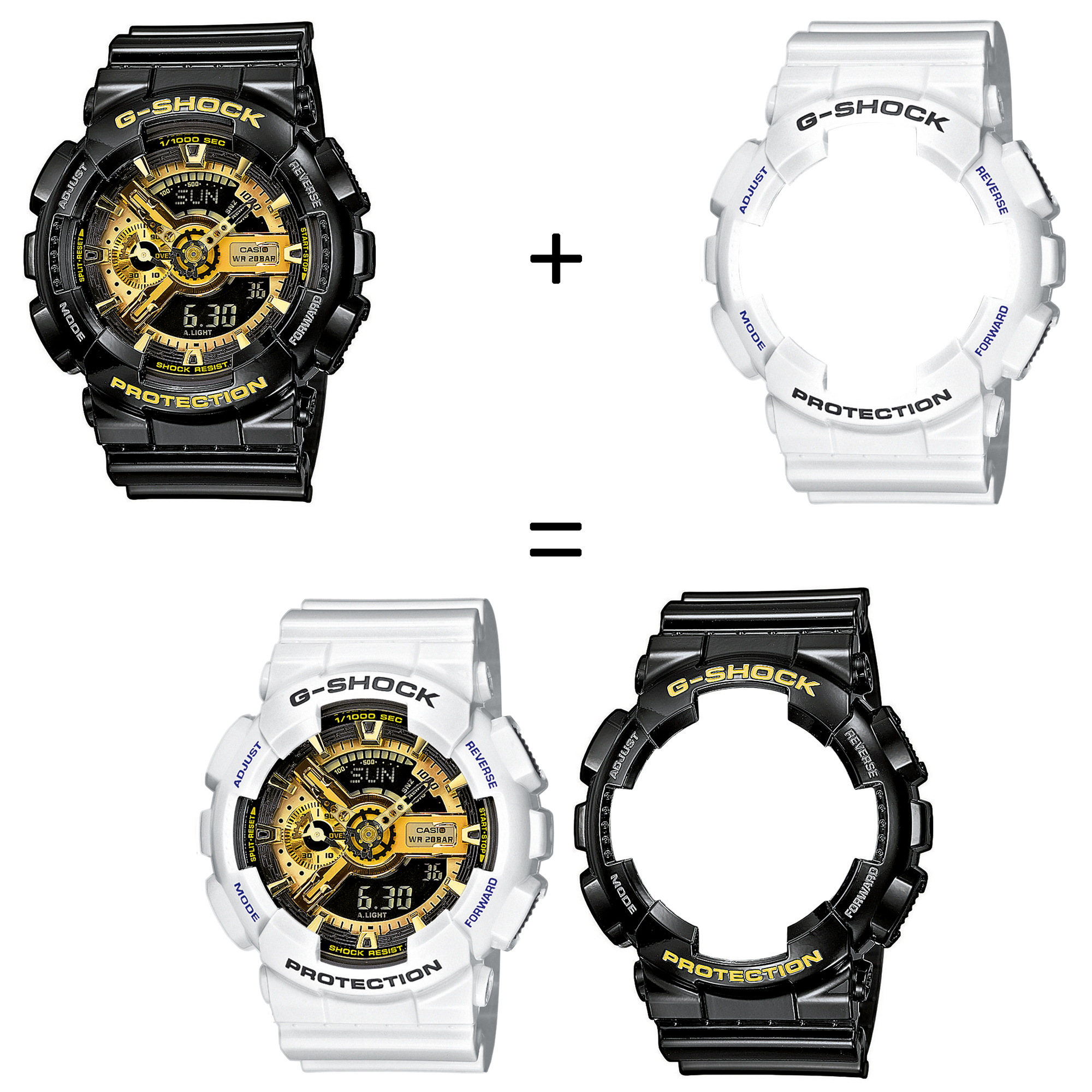 Casio SET GA-110GB-1AER + BEZEL 10347600 + PASEK 10430571 zegarek - miniatura 2