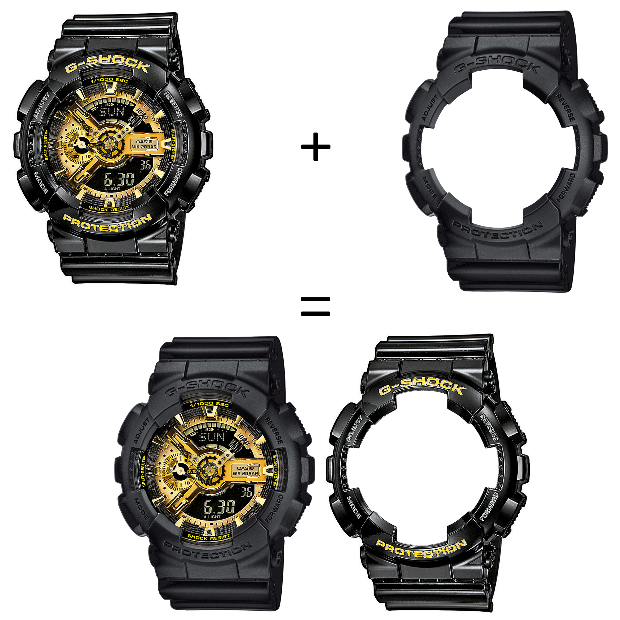 Casio SET GA-110GB-1AER + BEZEL 10358741 + PASEK 10536683 zegarek - miniatura 2