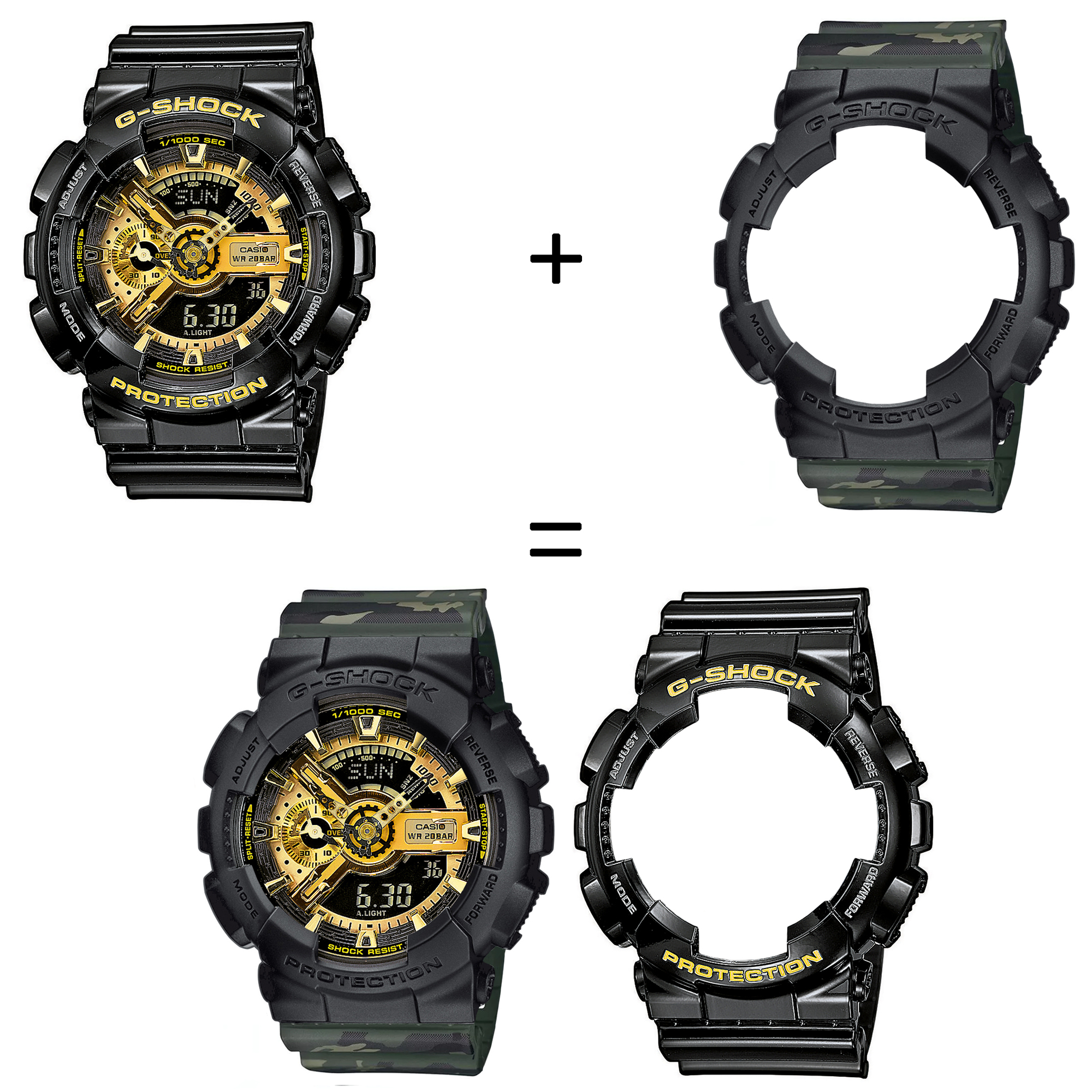 Casio SET GA-110GB-1AER + BEZEL 10358741 + PASEK 10561429 zegarek - miniatura 2