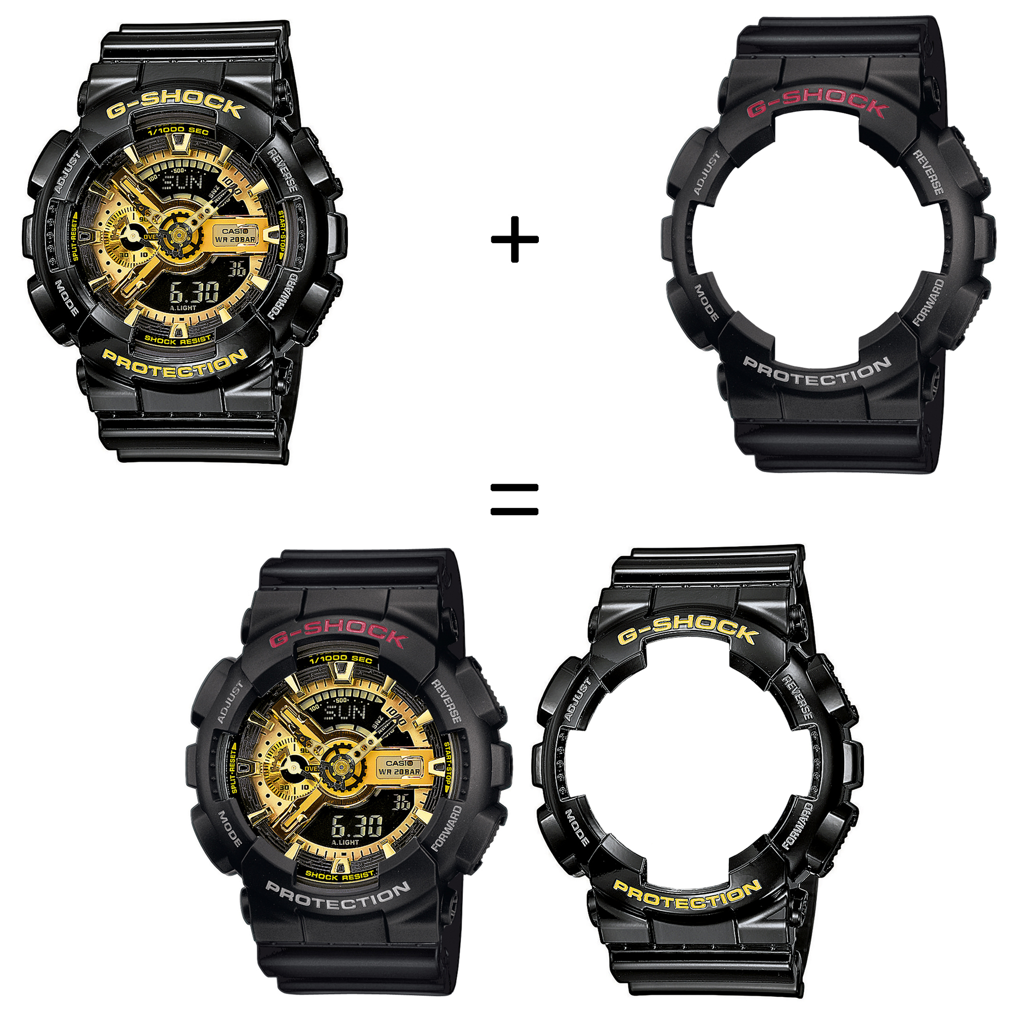 Casio SET GA-110GB-1AER + BEZEL 10378531 + PASEK 10536683 zegarek - miniatura 2