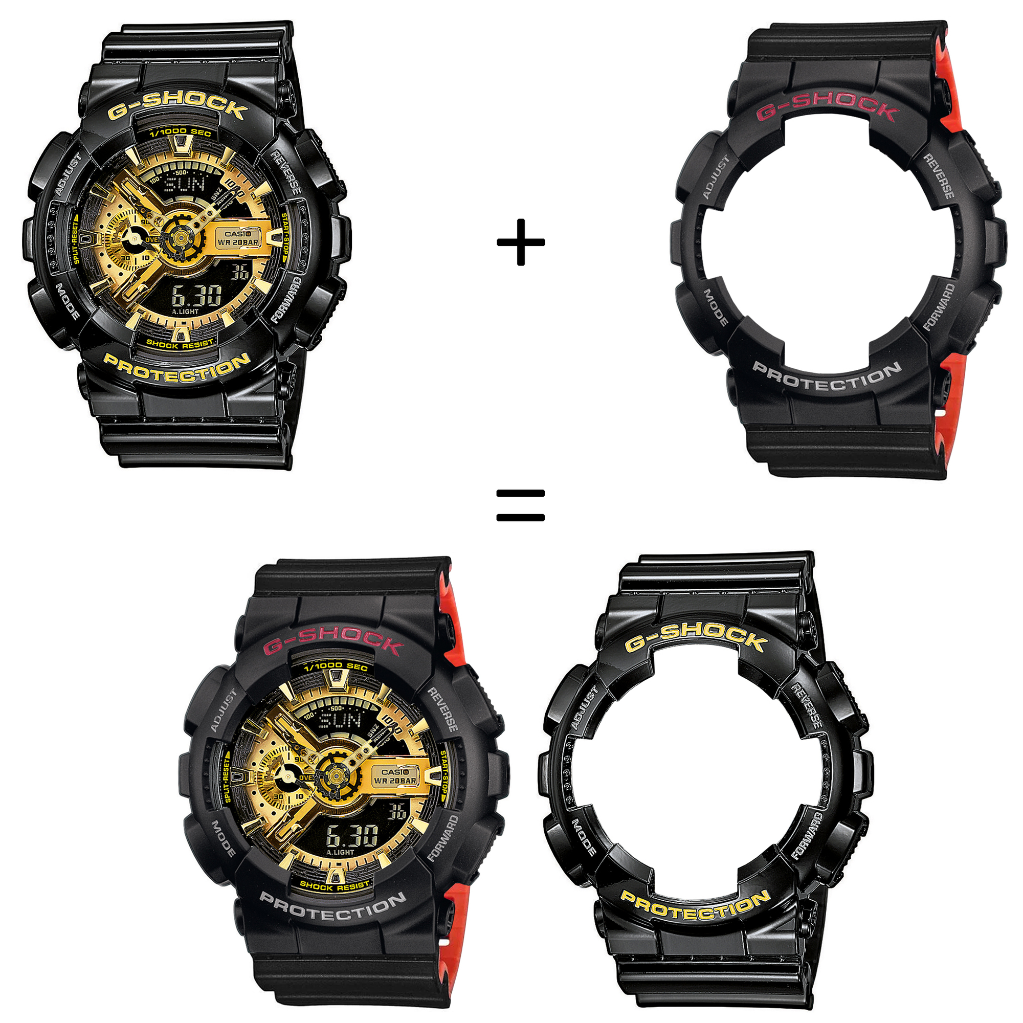 Casio SET GA-110GB-1AER + BEZEL 10378531 + PASEK 10577142 zegarek - miniatura 2