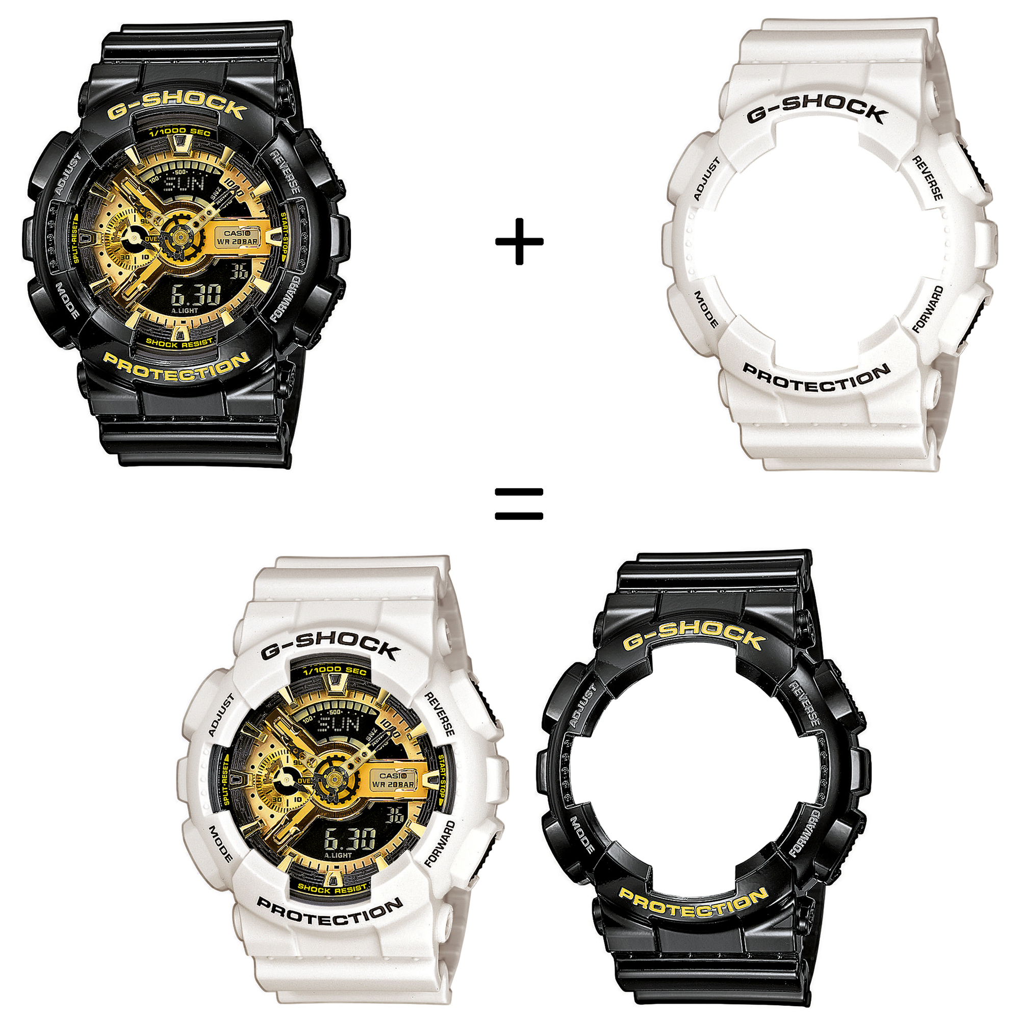 Casio SET GA-110GB-1AER + BEZEL 10395292 + PASEK 10395227 zegarek