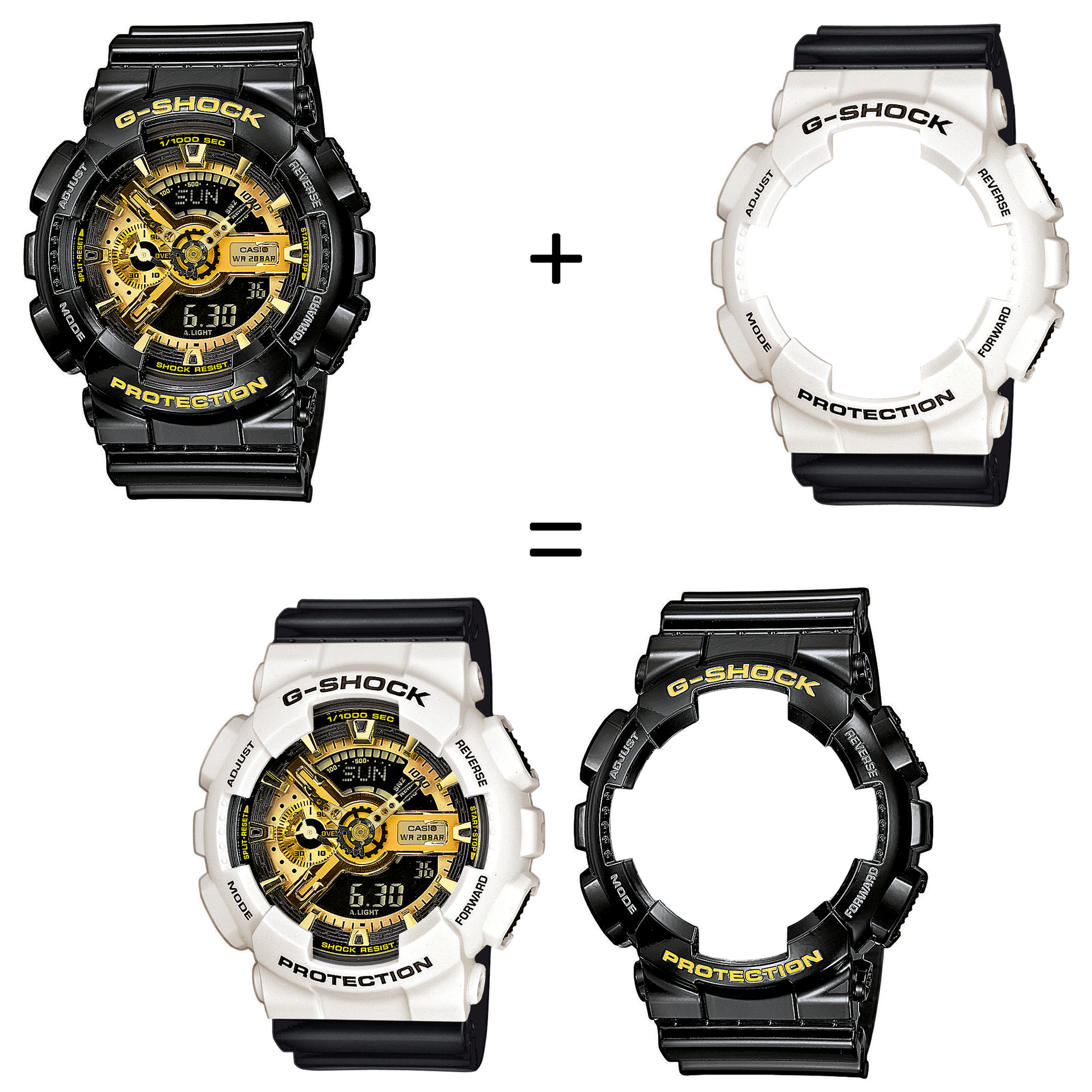 Casio SET GA-110GB-1AER + BEZEL 10395292 + PASEK 10536683 zegarek - miniatura 2