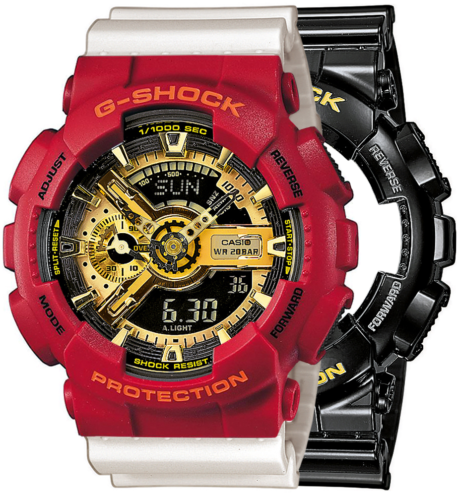 G-SHOCK SET GA-110GB-1AER + BEZEL 10441433 + PASEK 10395227