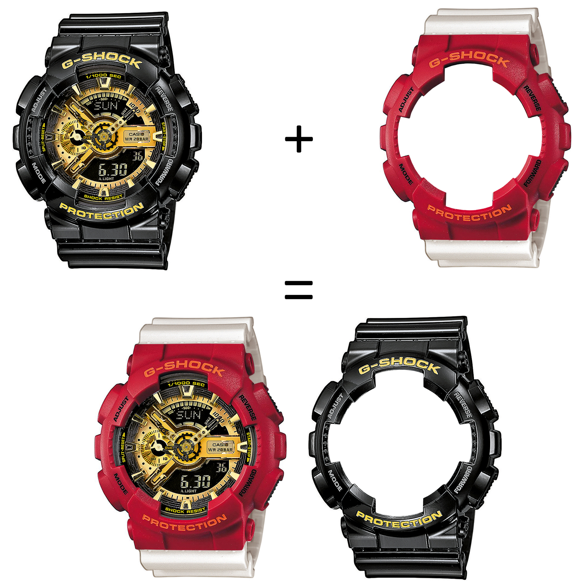 Casio SET GA-110GB-1AER + BEZEL 10441433 + PASEK 10395227 zegarek - miniatura 2