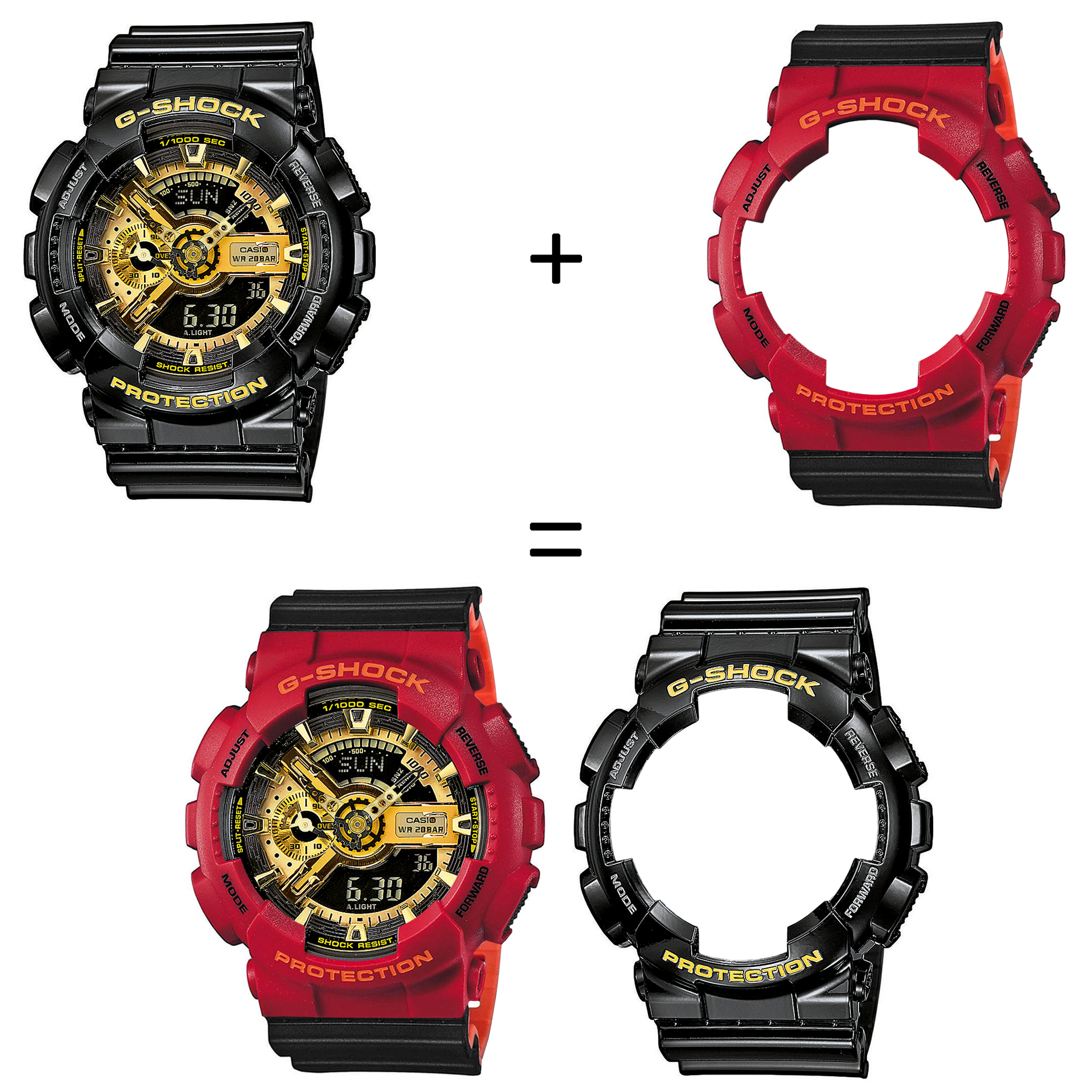 Casio SET GA-110GB-1AER + BEZEL 10441433 + PASEK 10577142 zegarek - miniatura 2