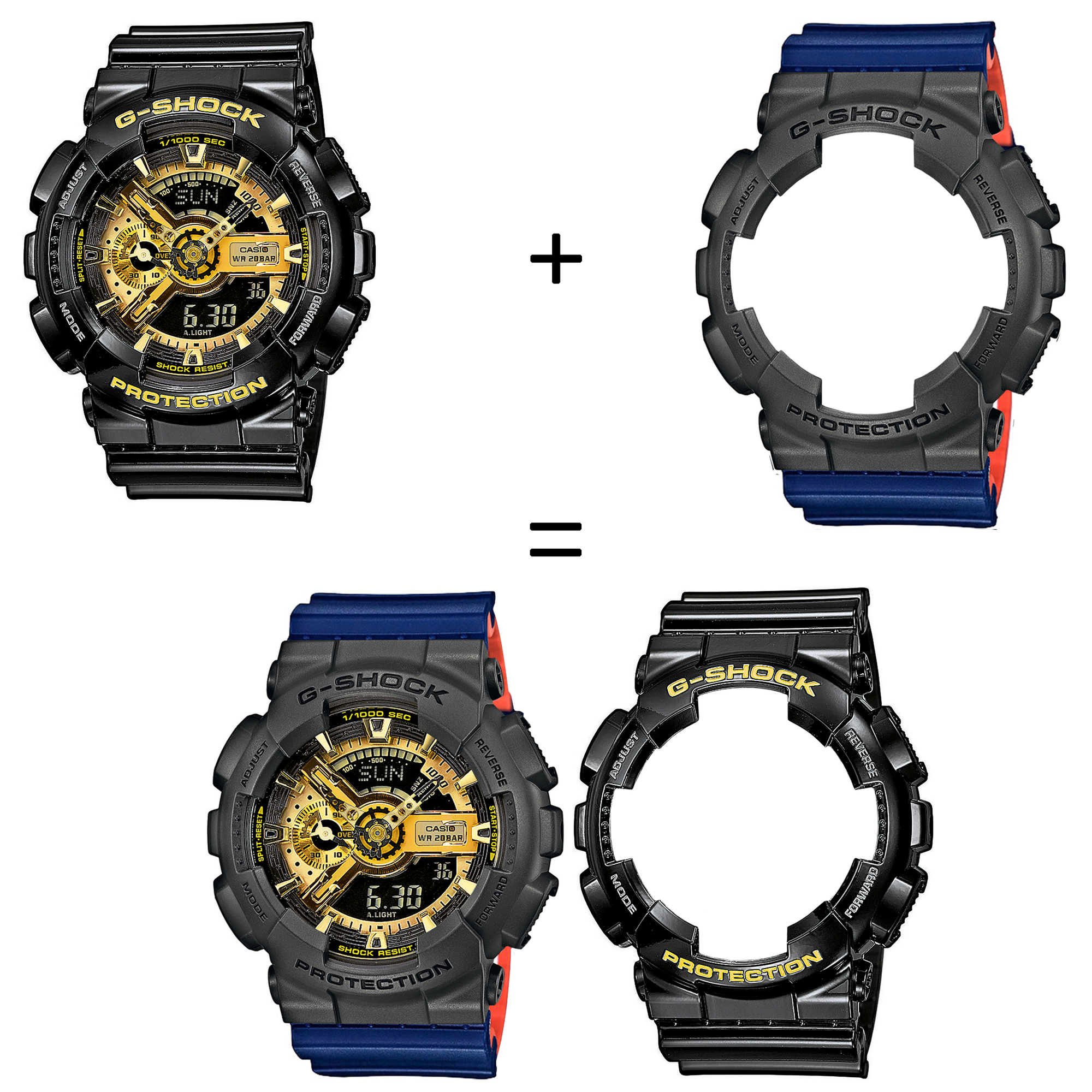 Casio SET GA-110GB-1AER + BEZEL 10467795 + PASEK 10527467 zegarek - miniatura 2