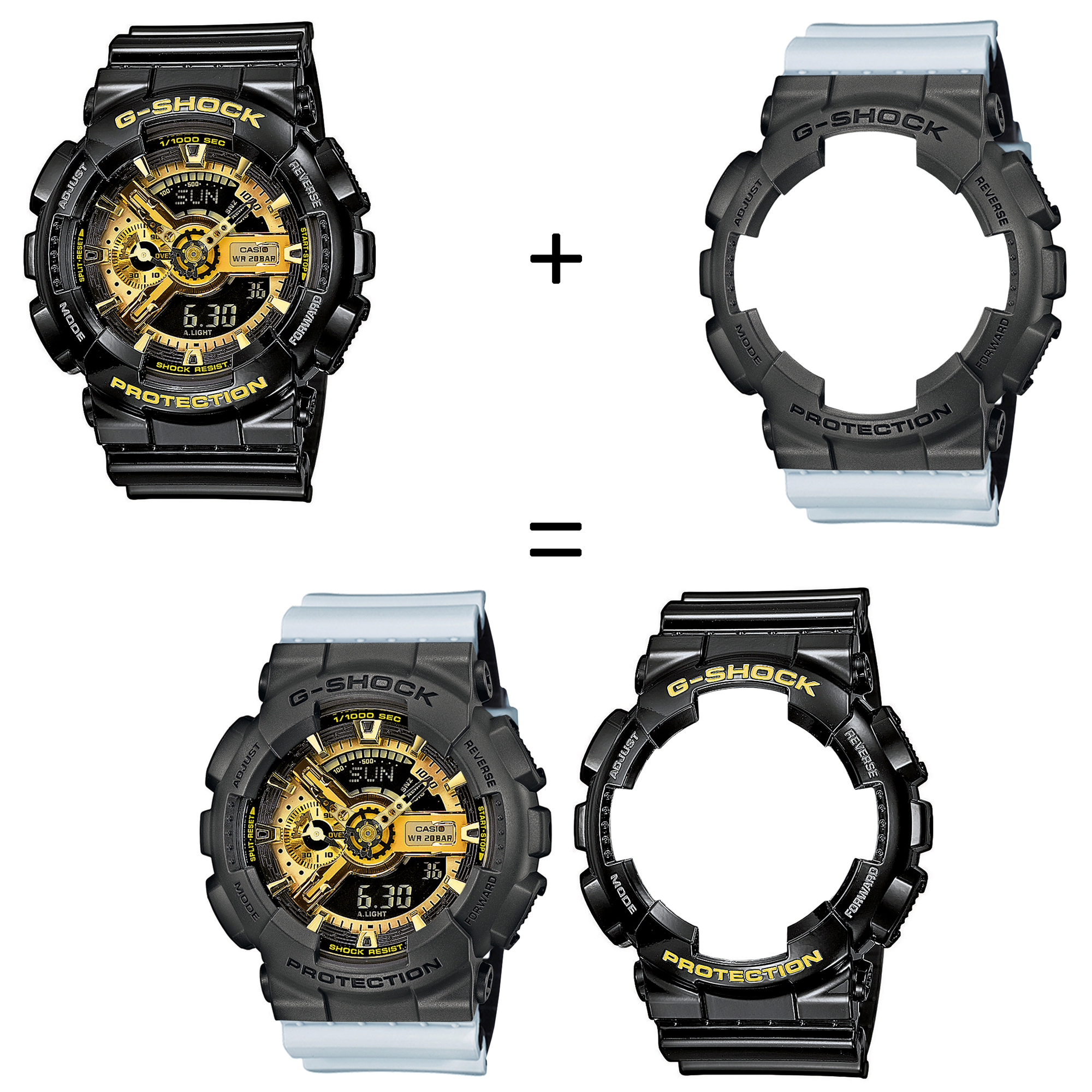Casio SET GA-110GB-1AER + BEZEL 10467795 + PASEK 10527469 zegarek - miniatura 2