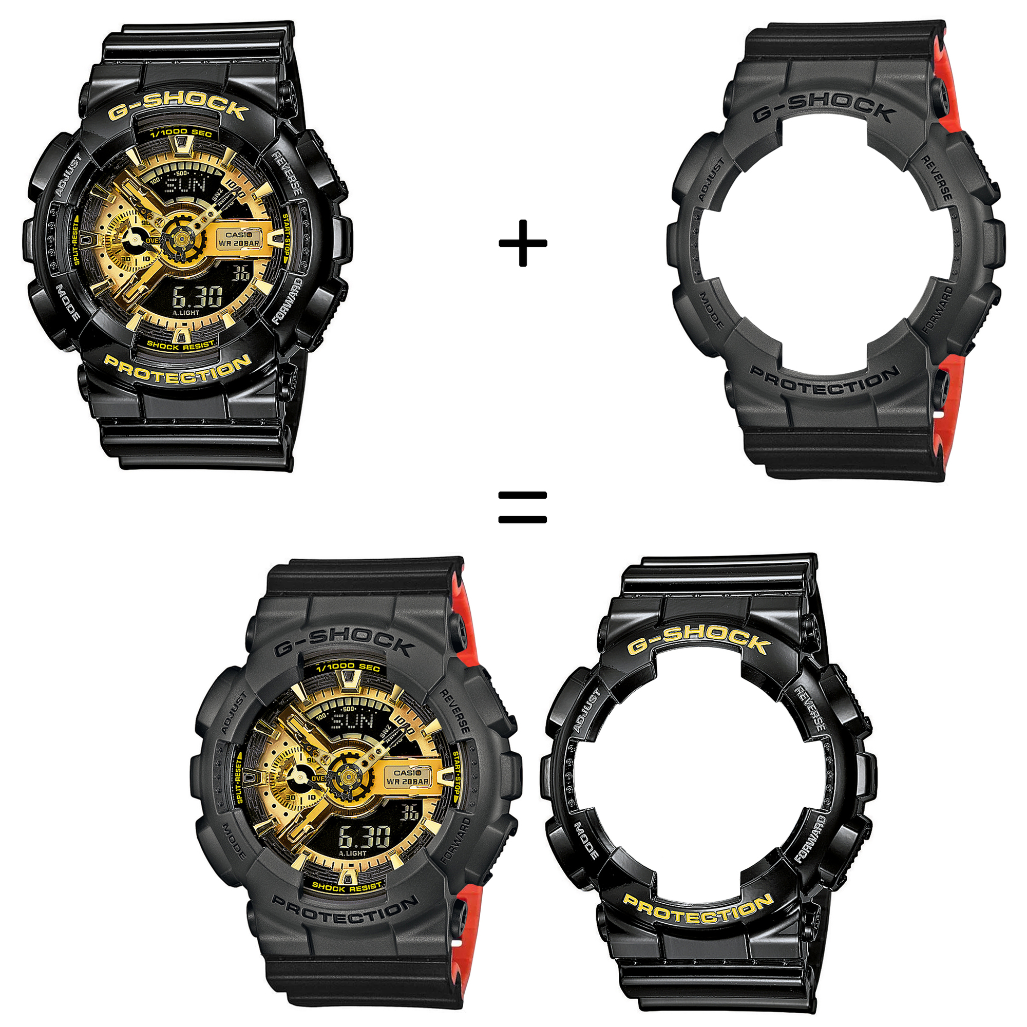 Casio SET GA-110GB-1AER + BEZEL 10467795 + PASEK 10577142 zegarek - miniatura 2