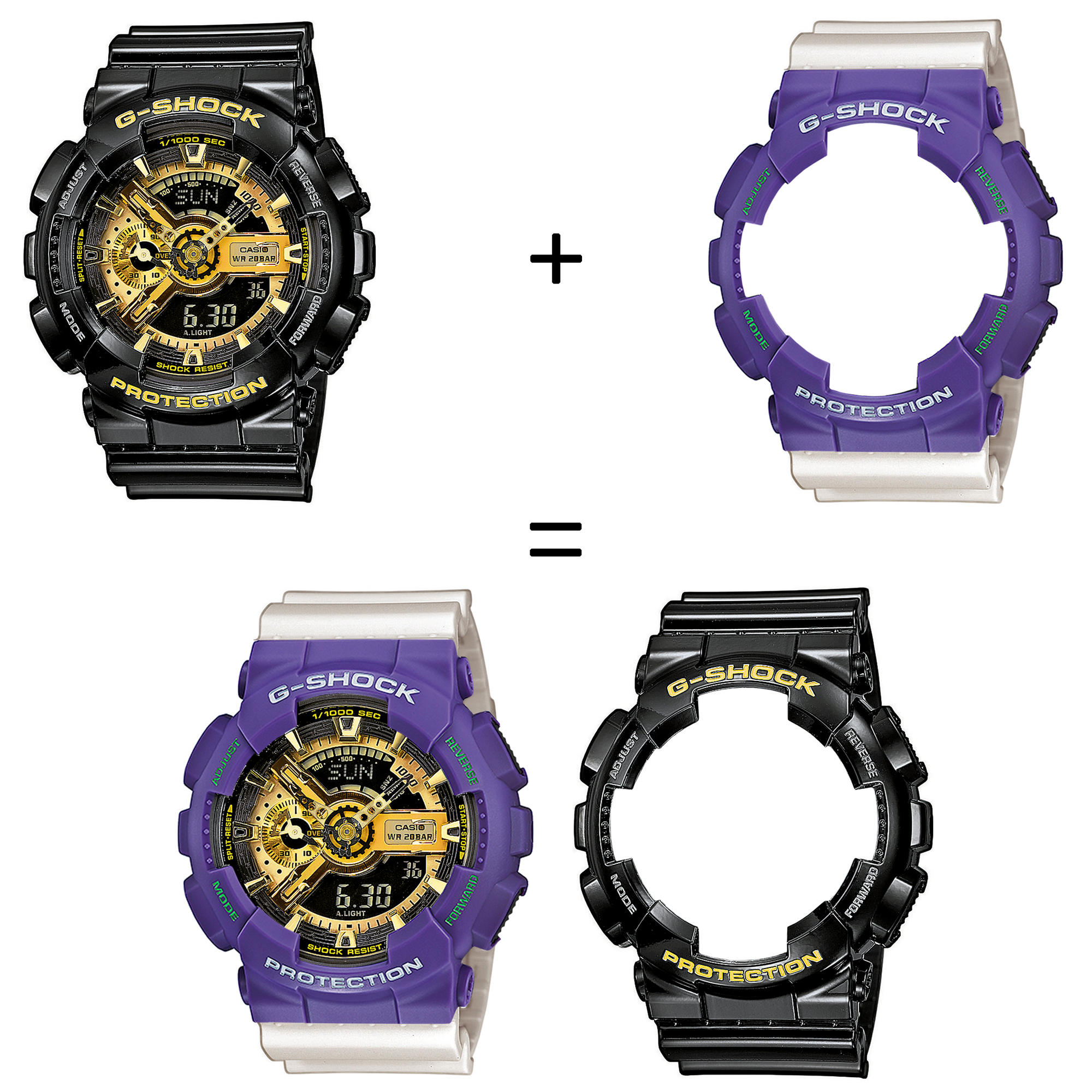 Casio SET GA-110GB-1AER + BEZEL 10498250 + PASEK 10395227 zegarek - miniatura 2