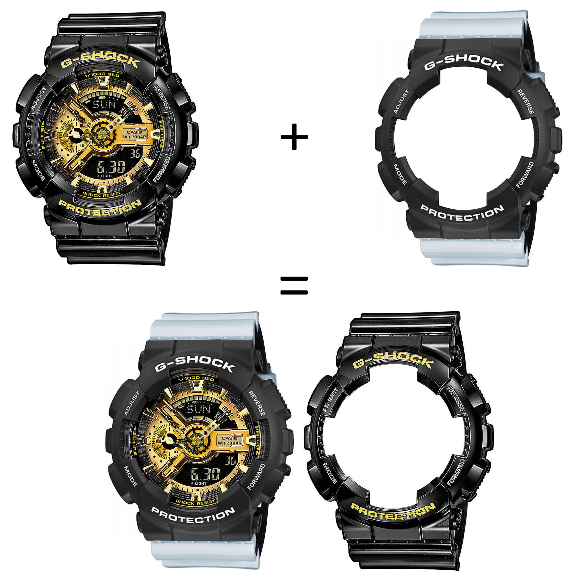 Casio SET GA-110GB-1AER + BEZEL 10508136 + PASEK 10527469 zegarek