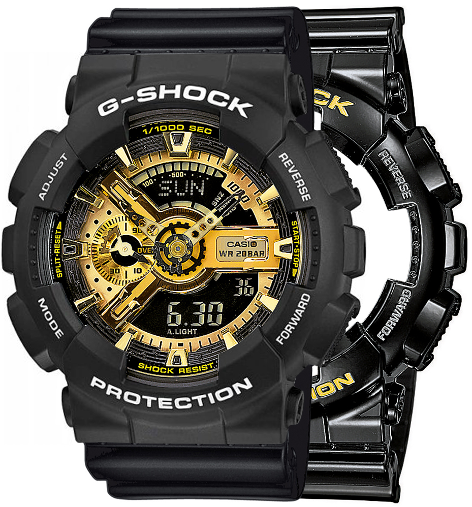 G-SHOCK SET GA-110GB-1AER + BEZEL 10508136 + PASEK 10536683