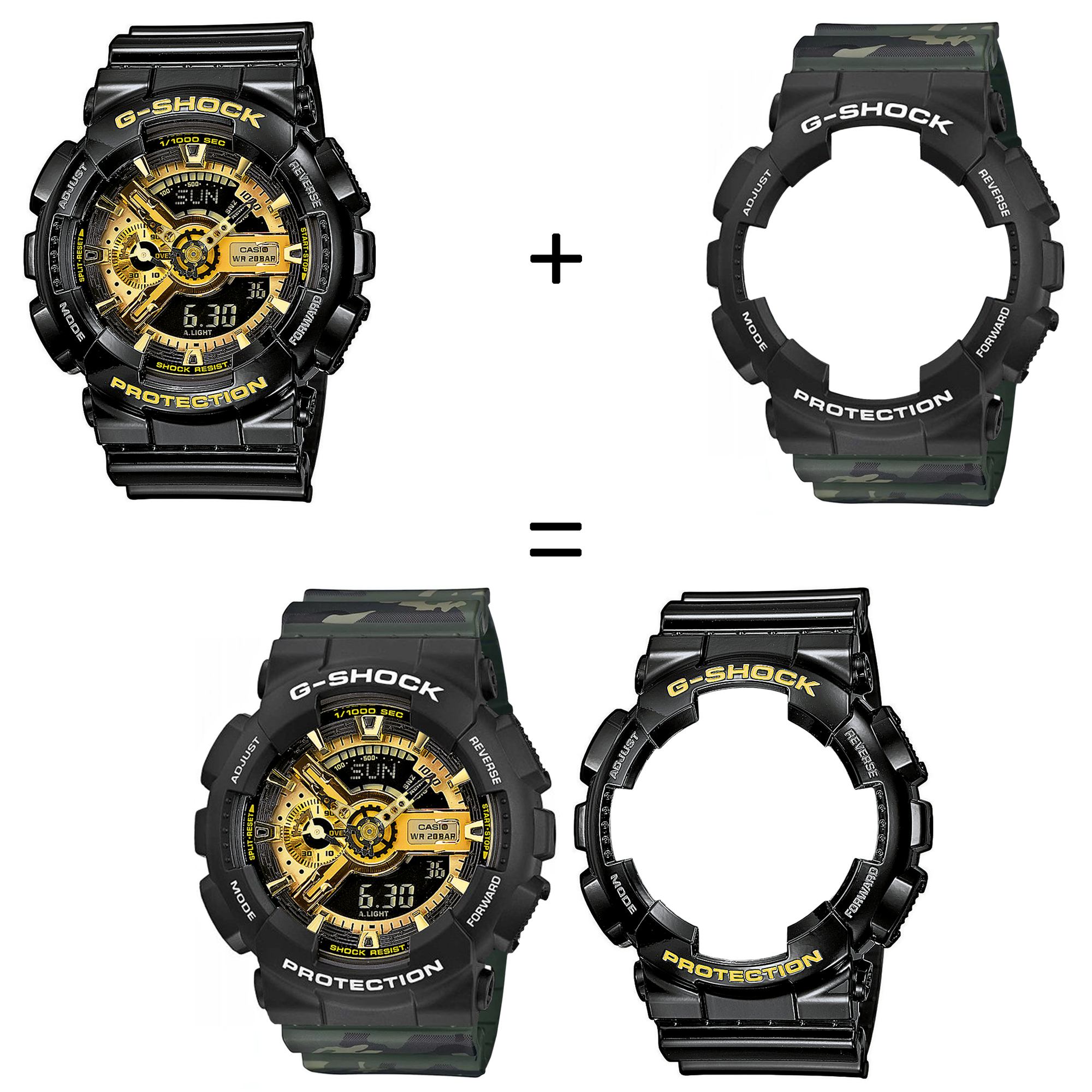 Casio SET GA-110GB-1AER + BEZEL 10508136 + PASEK 10561429 zegarek - miniatura 2