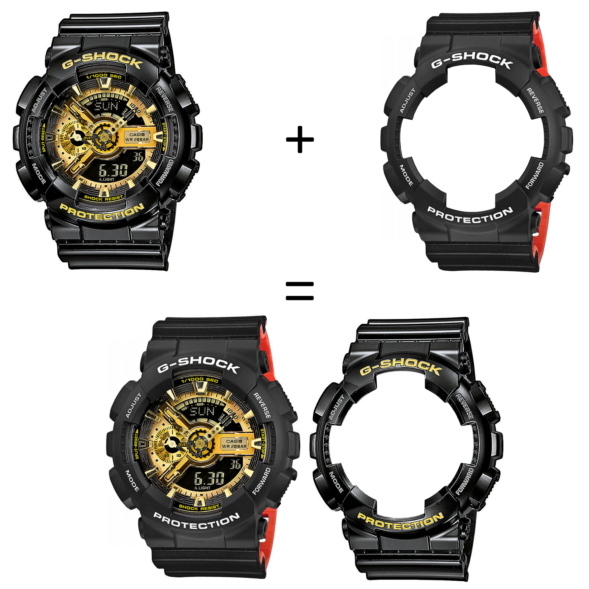Casio SET GA-110GB-1AER + BEZEL 10508136 + PASEK 10577142 zegarek - miniatura 2