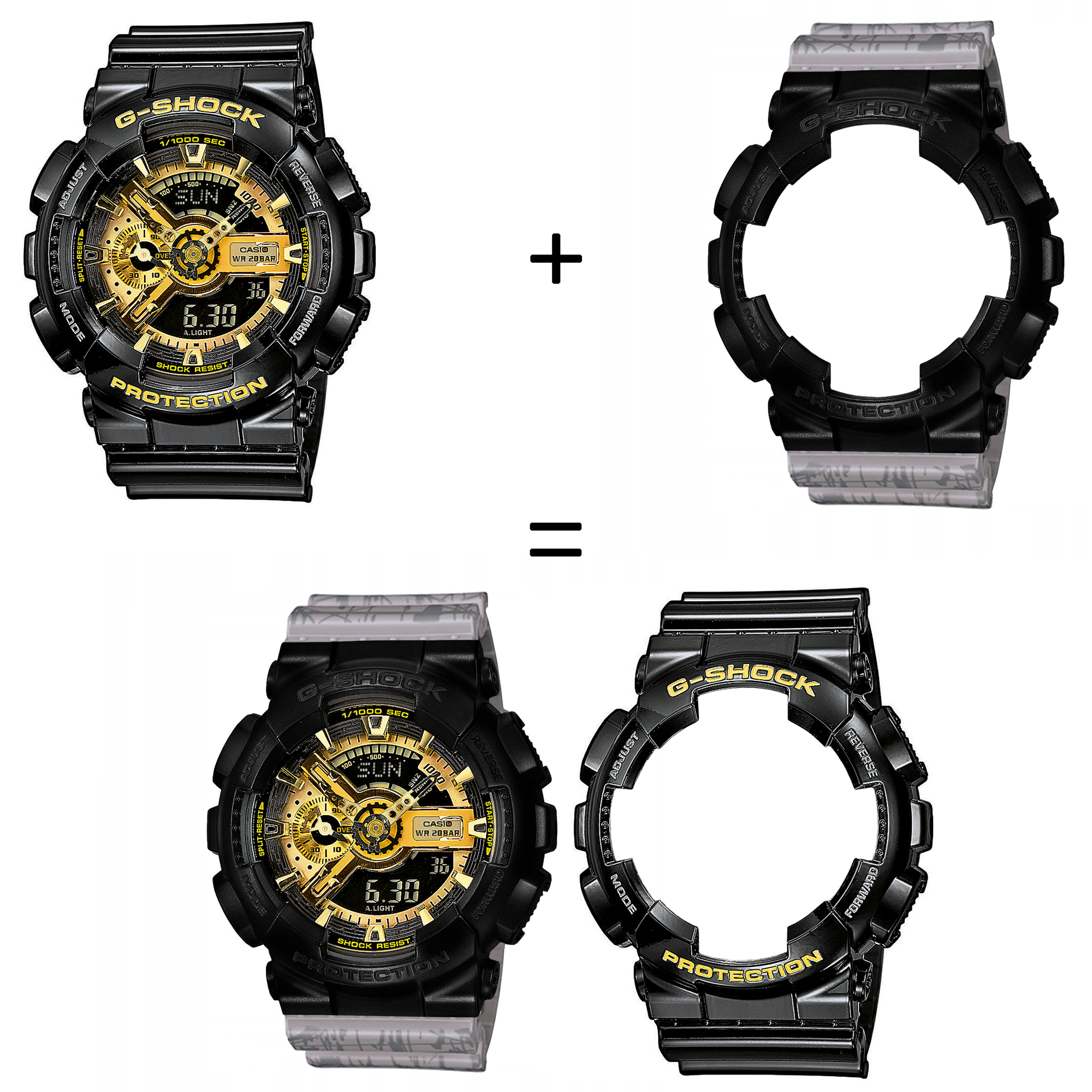 Casio SET GA-110GB-1AER + BEZEL 10523429 + PASEK 10498174 zegarek - miniatura 2
