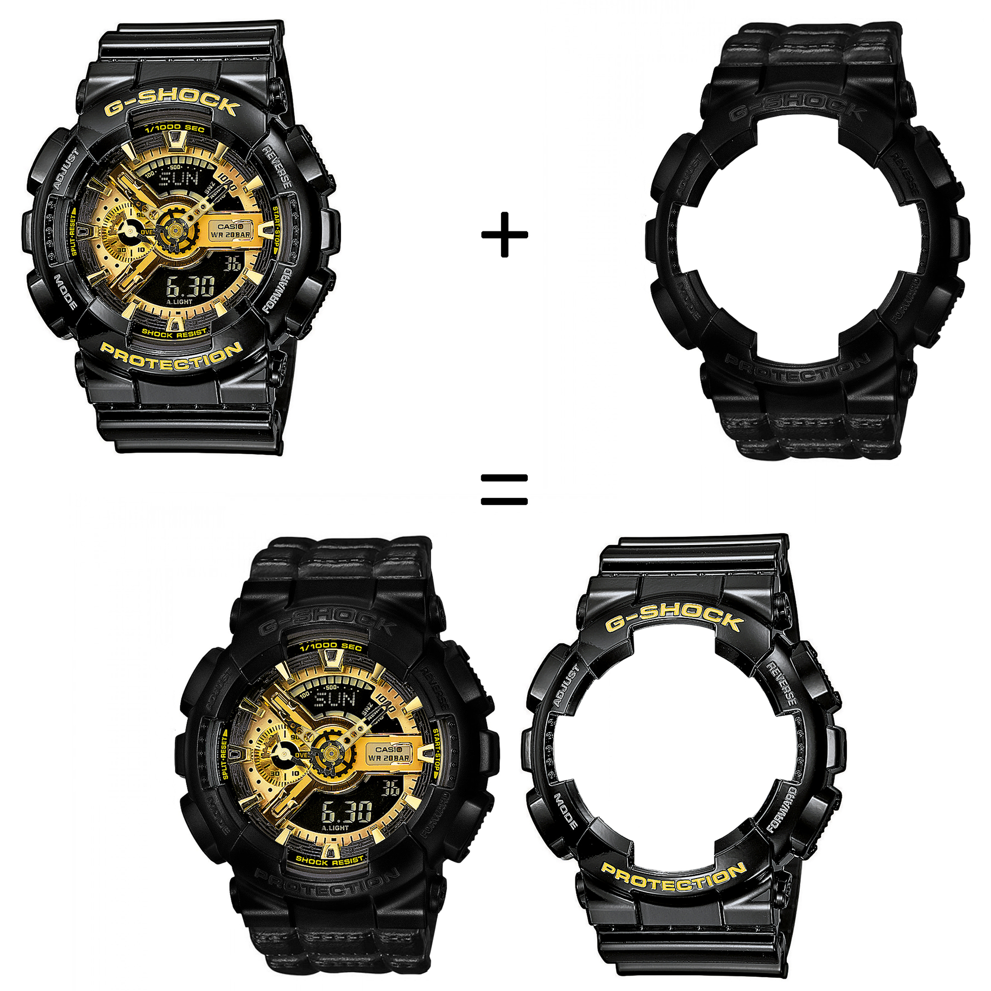 Casio SET GA-110GB-1AER + BEZEL 10523429 + PASEK 10559686 zegarek - miniatura 2
