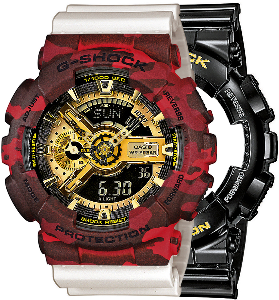 G-SHOCK SET GA-110GB-1AER + BEZEL 10530688 + PASEK 10395227