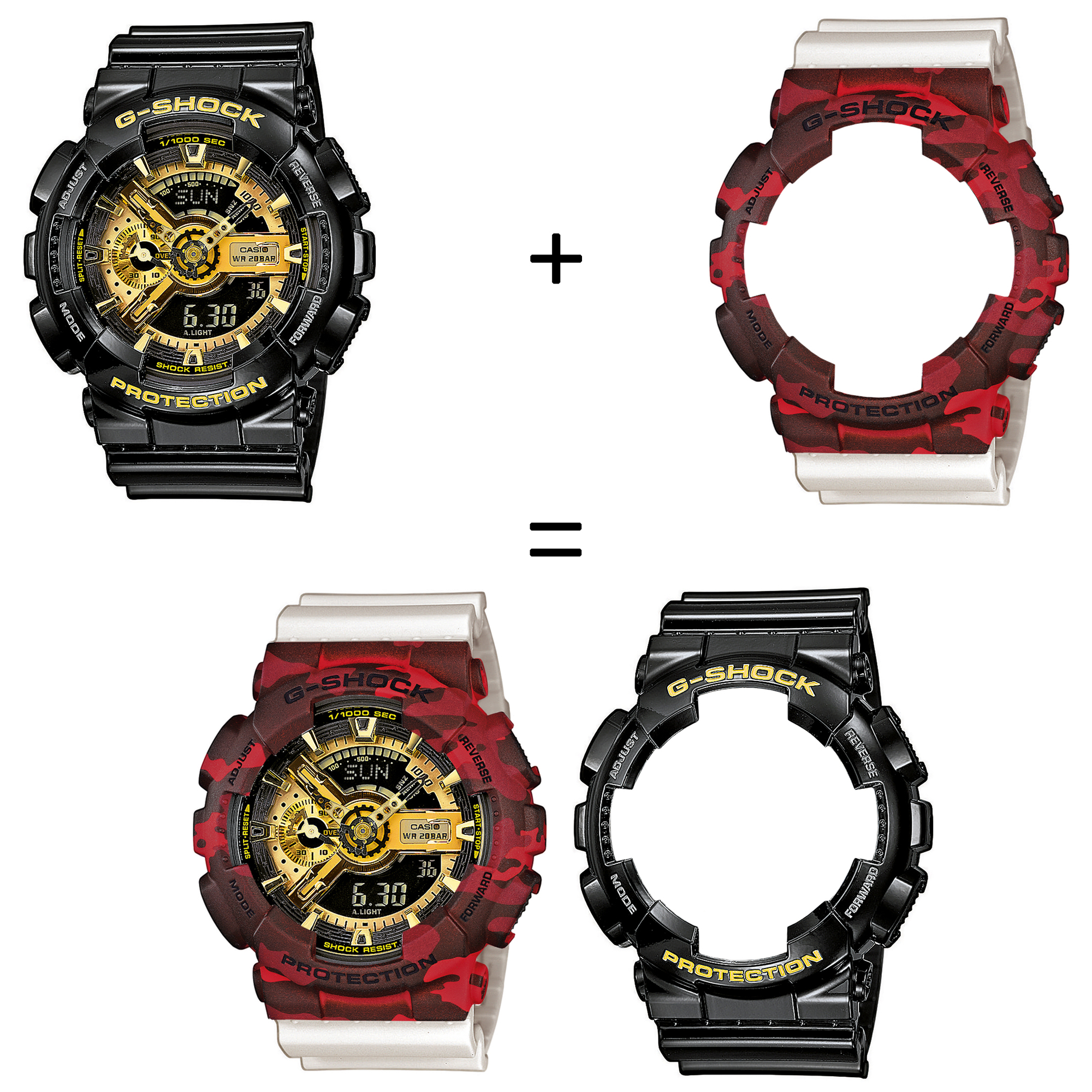 Casio SET GA-110GB-1AER + BEZEL 10530688 + PASEK 10395227 zegarek - miniatura 2