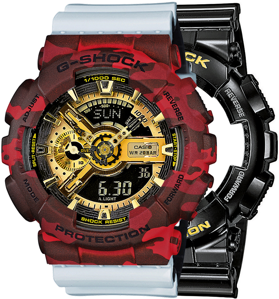 G-SHOCK SET GA-110GB-1AER + BEZEL 10530688 + PASEK 10527469