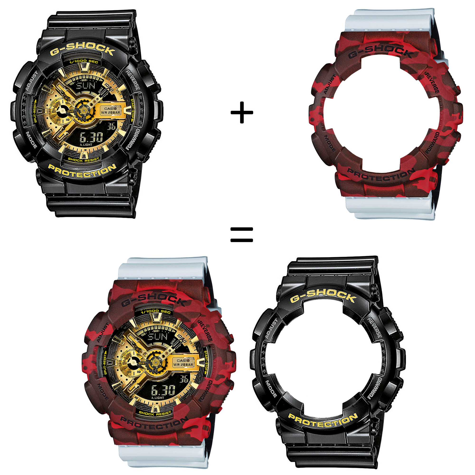 Casio SET GA-110GB-1AER + BEZEL 10530688 + PASEK 10527469 zegarek - miniatura 2