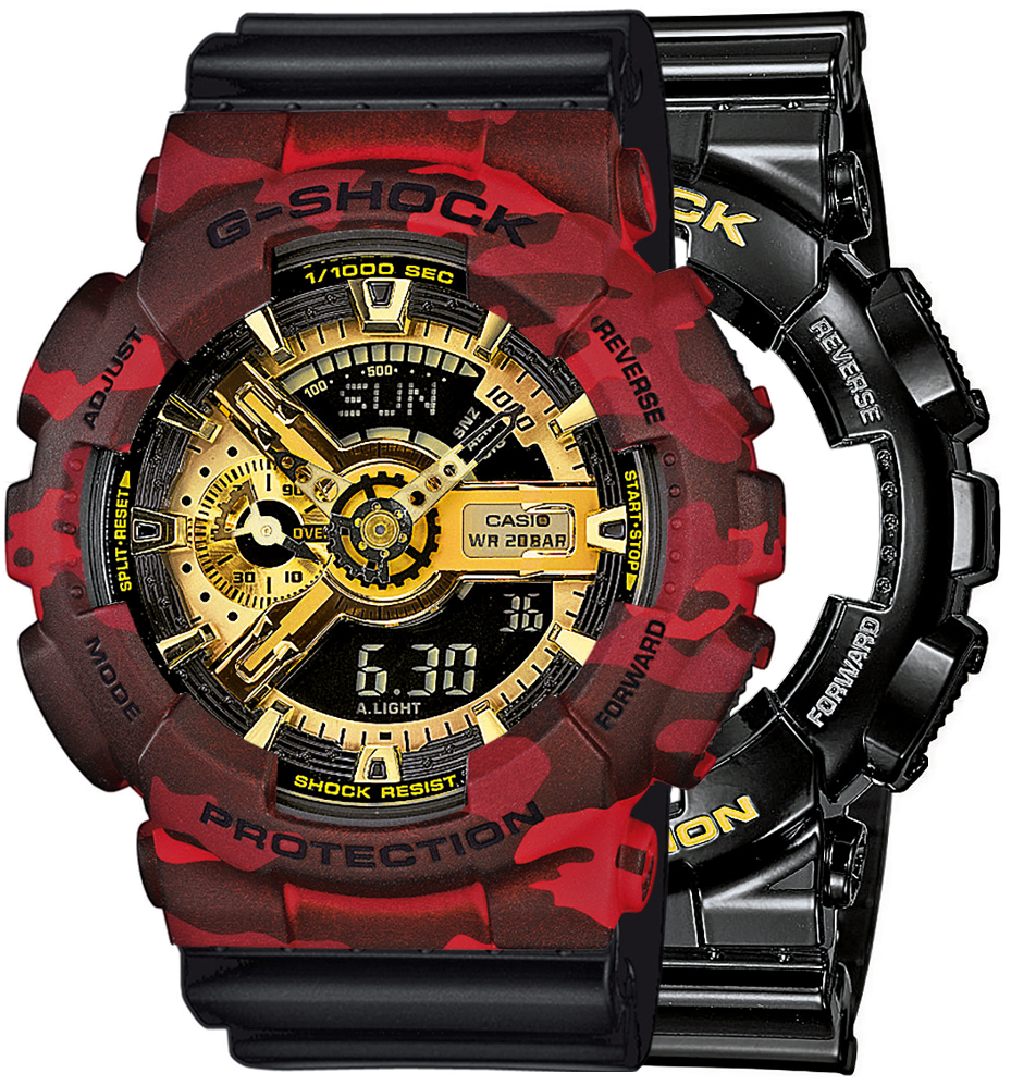G-SHOCK SET GA-110GB-1AER + BEZEL 10530688 + PASEK 10536683