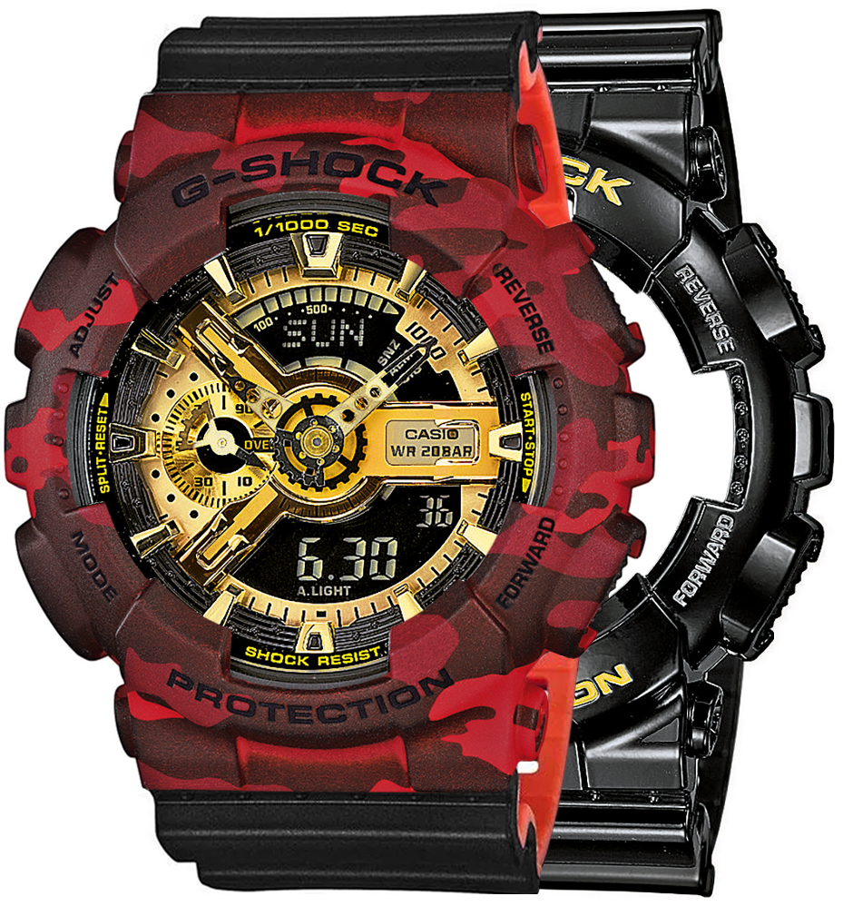 G-SHOCK SET GA-110GB-1AER + BEZEL 10530688 + PASEK 10577142